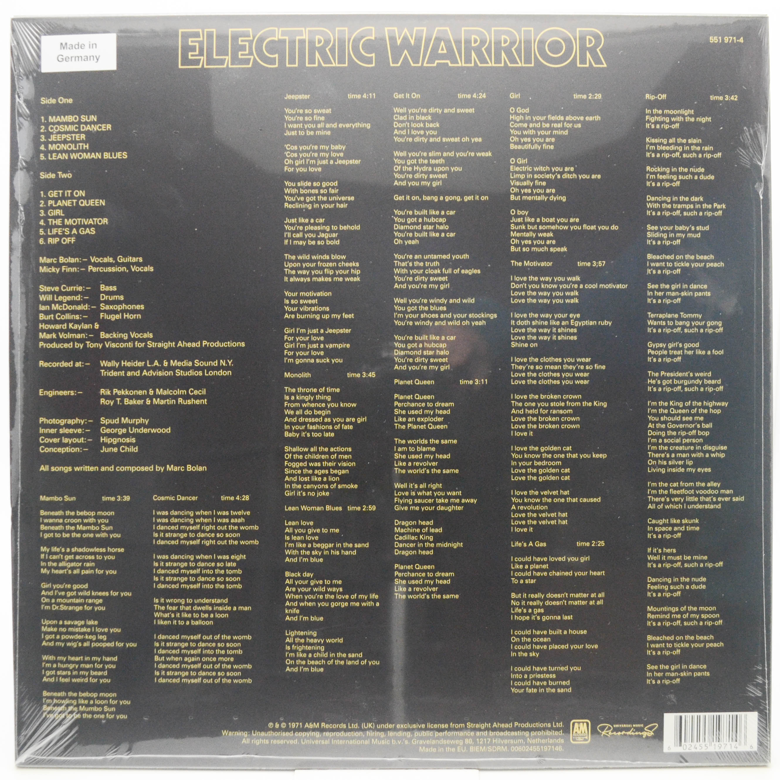 T. Rex — Electric Warrior, 1971