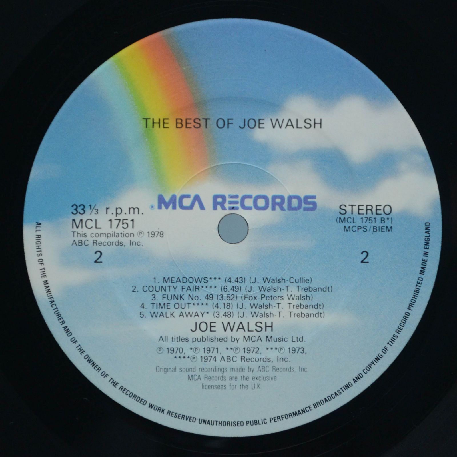 Виниловая пластинка Joe Walsh — The Best Of Joe Walsh, 1978
