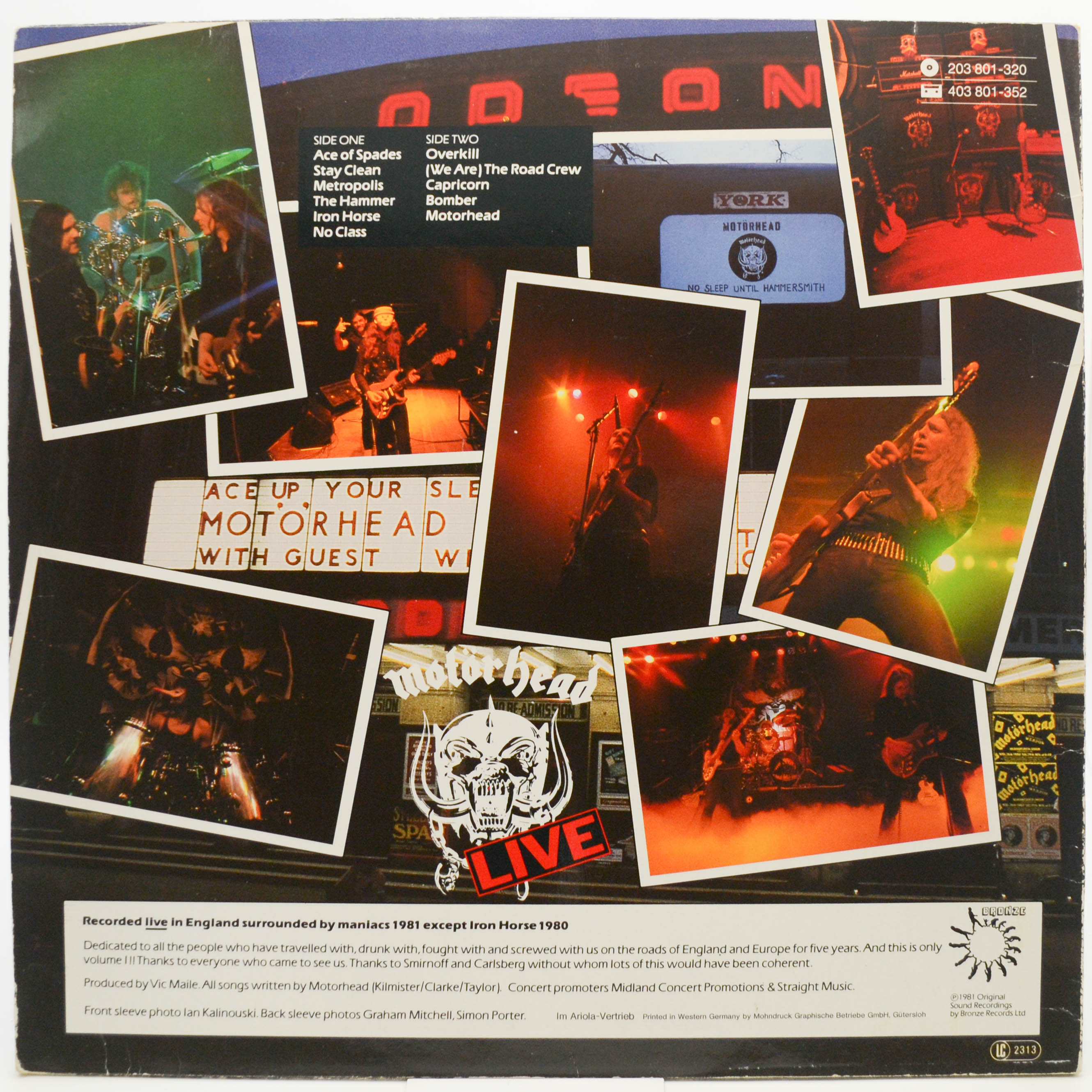 Motörhead — No Sleep 'til Hammersmith, 1981