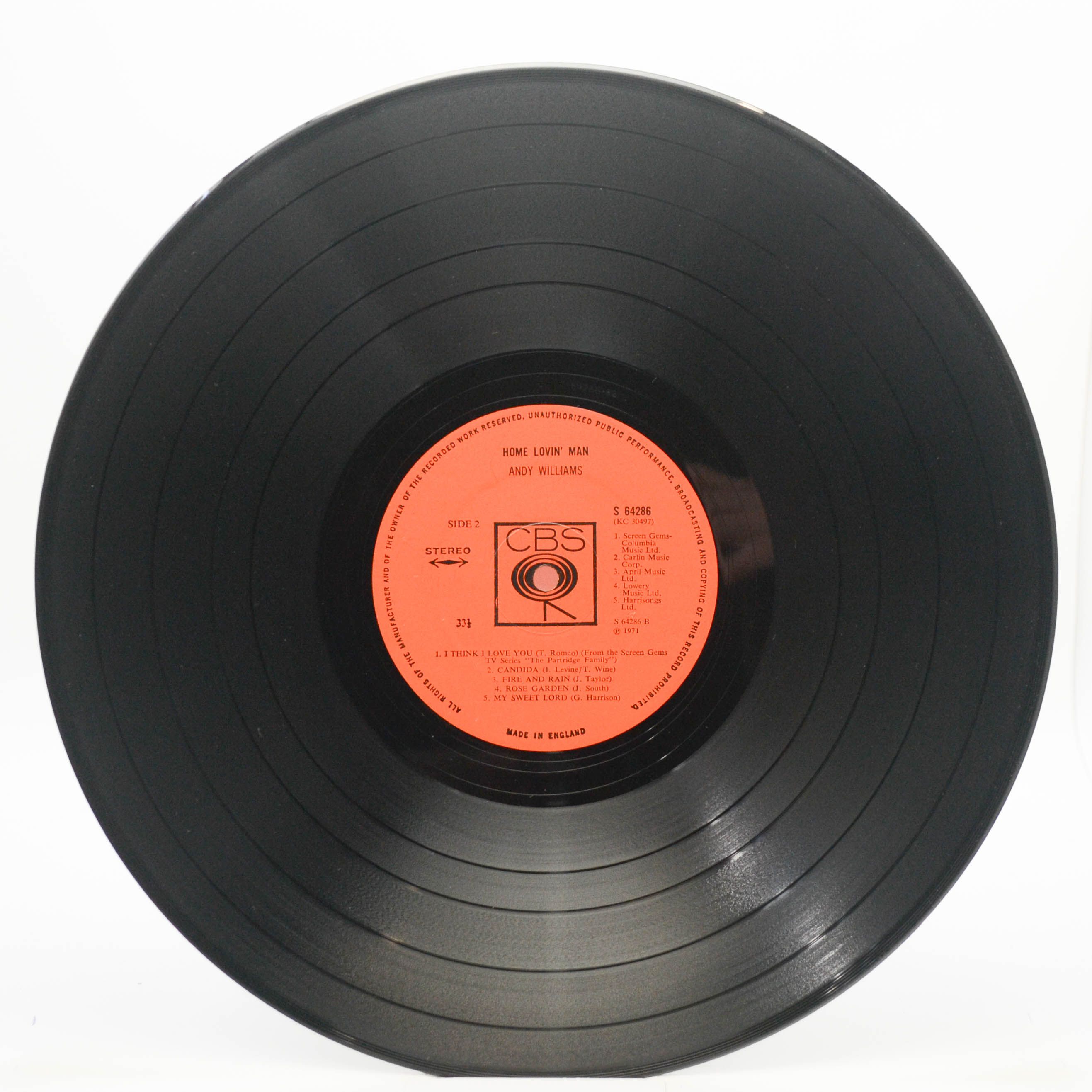 Виниловая пластинка Andy Williams — Home Lovin' Man (UK), 1971