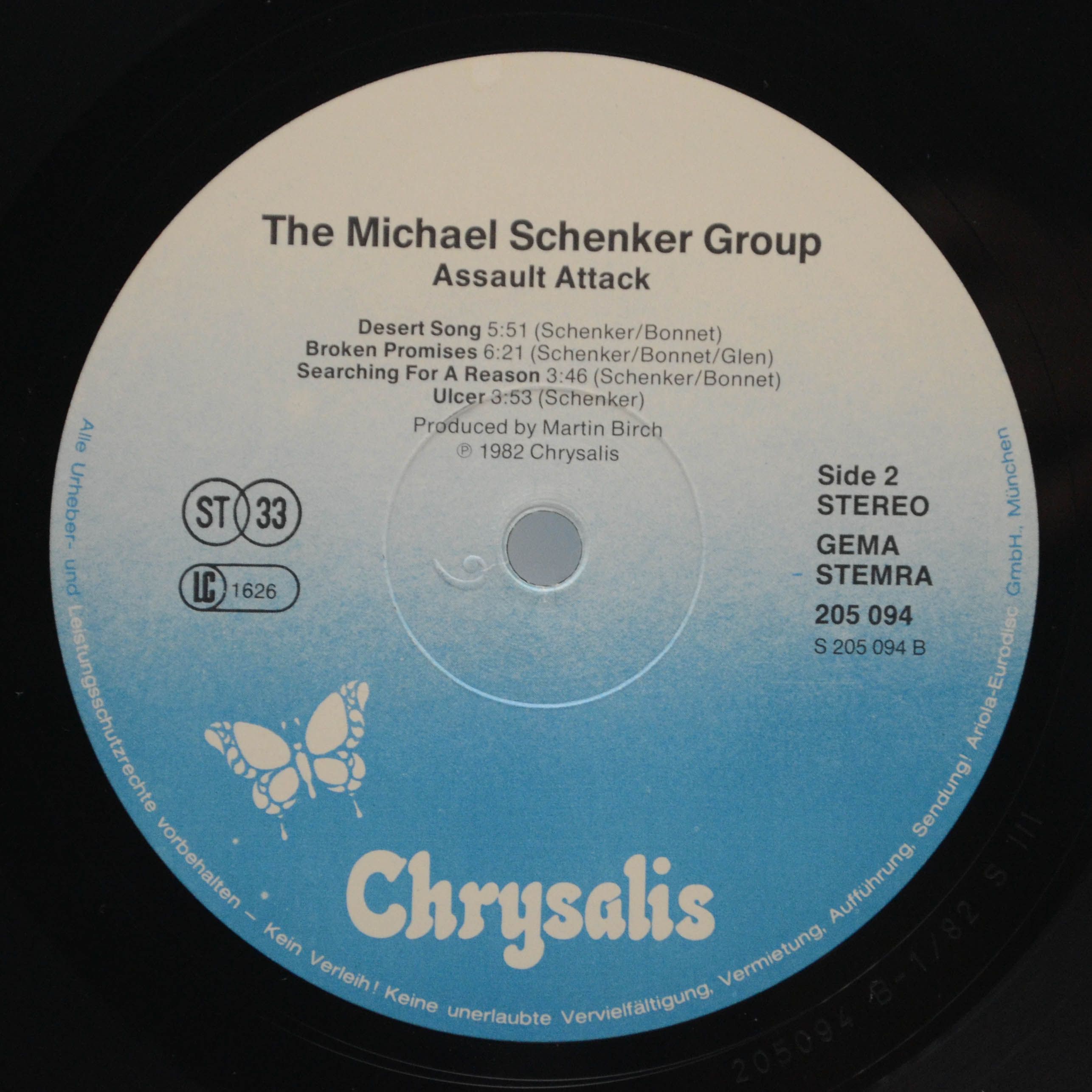 Виниловая пластинка Michael Schenker Group — Assault Attack, 1982
