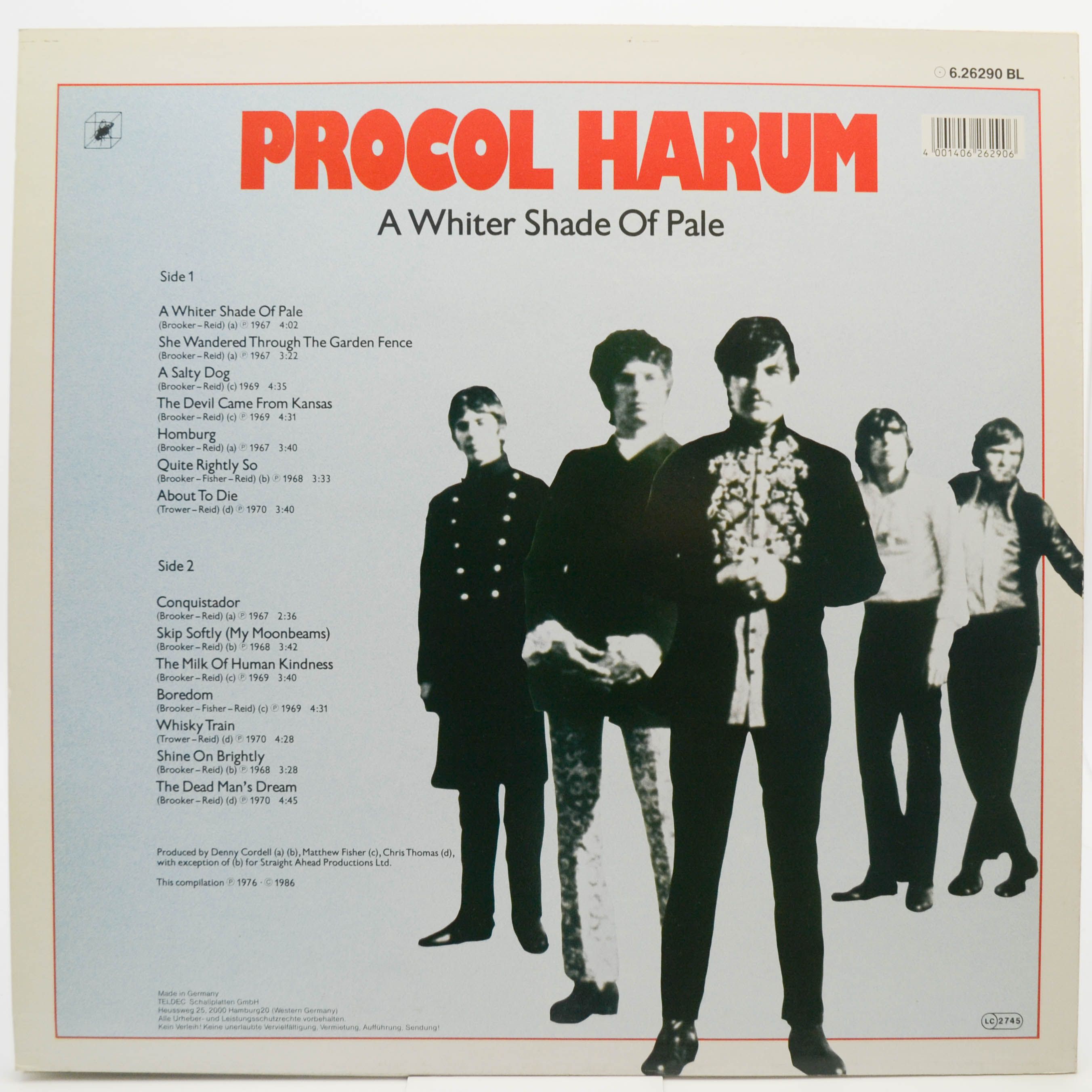 Procol Harum — A Whiter Shade Of Pale, 1986