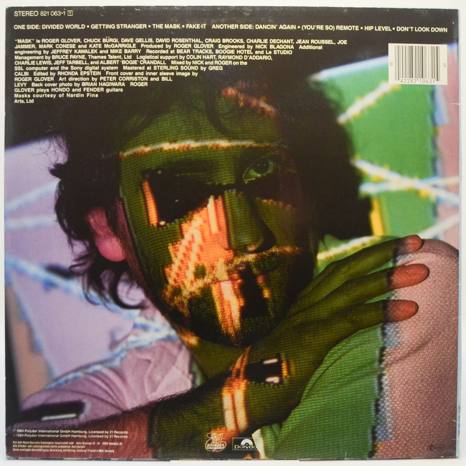 Виниловая пластинка Roger Glover — Mask, 1984