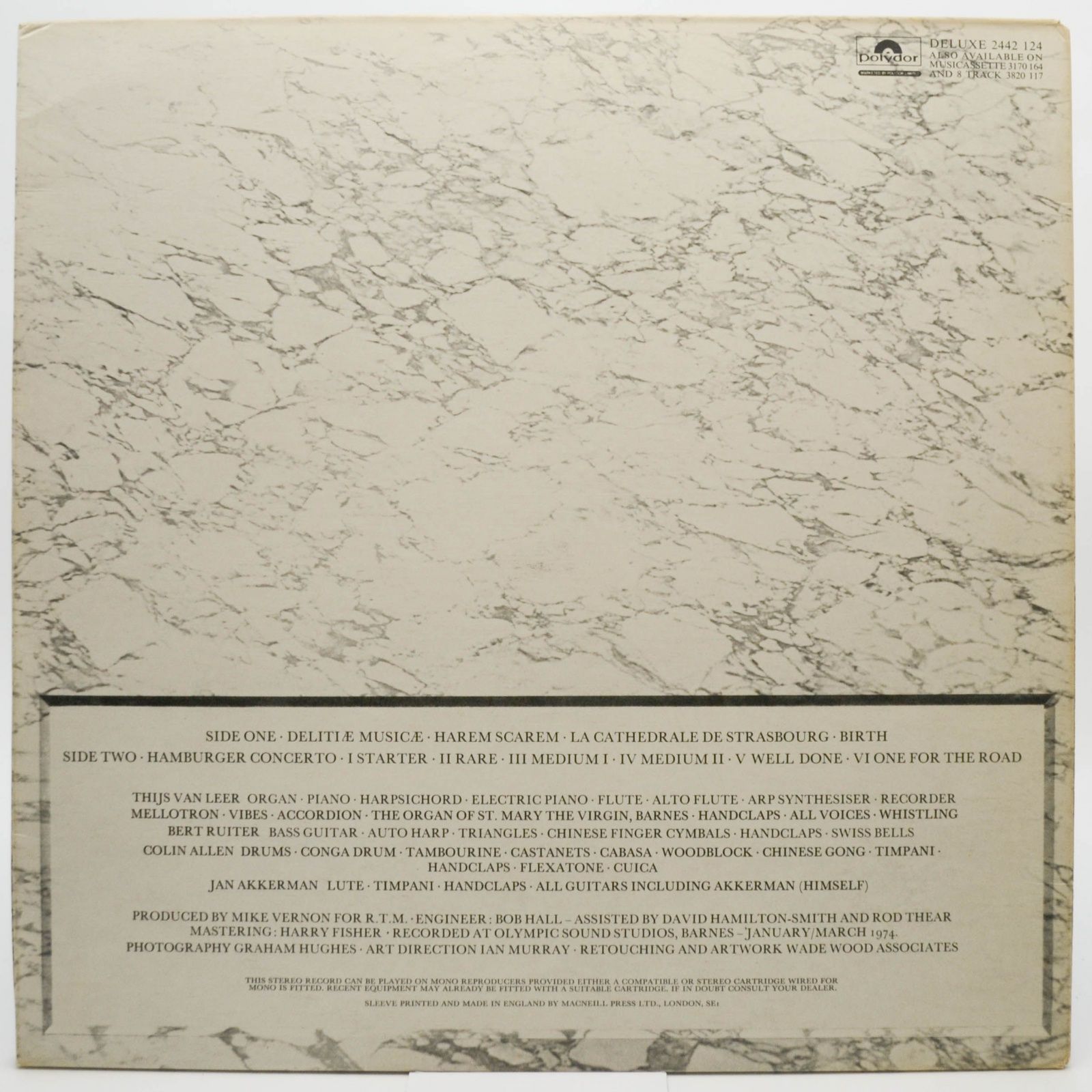 Виниловая пластинка Focus — Hamburger Concerto (UK), 1974