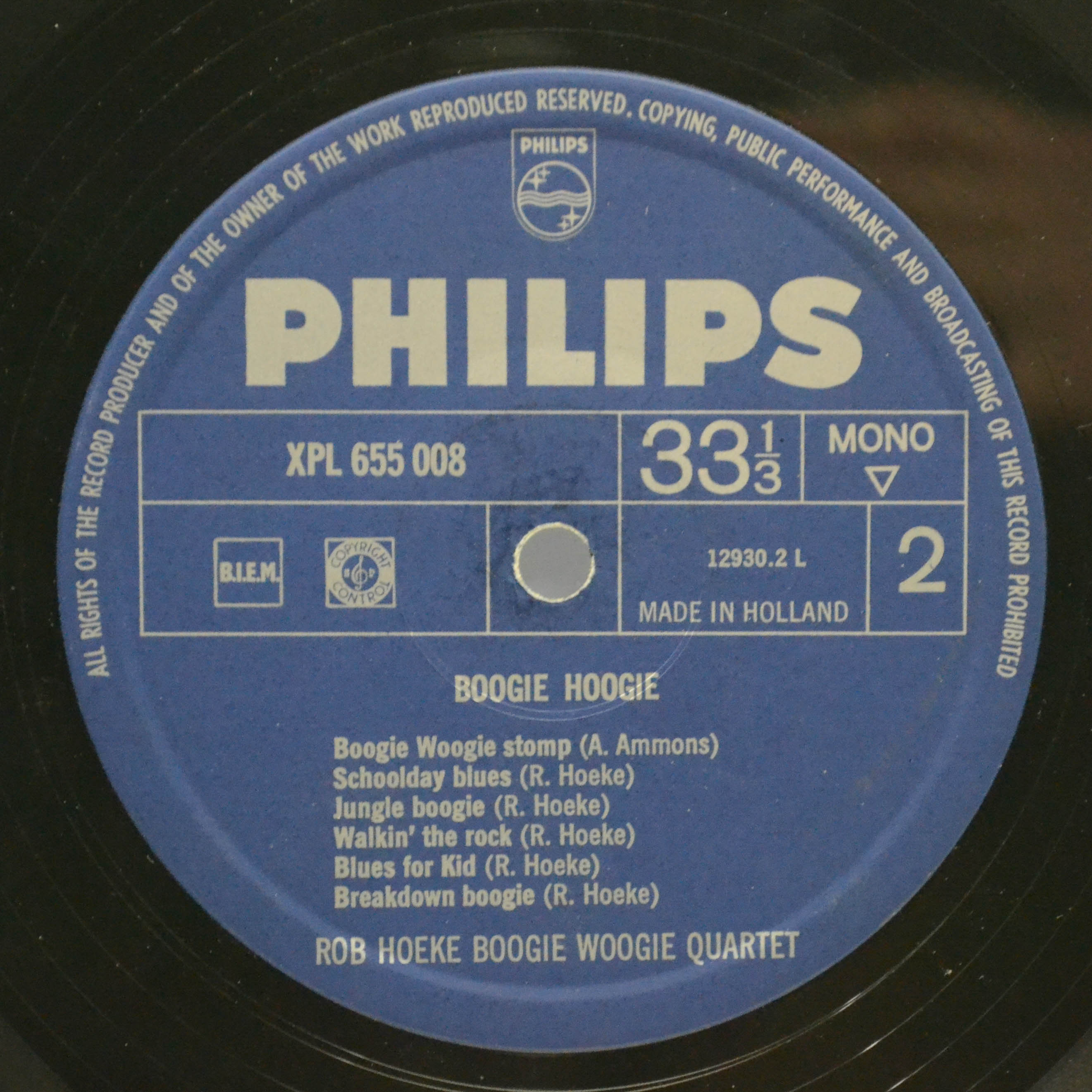 Rob Hoeke Boogie Woogie Quartet — Boogie Hoogie, 1964