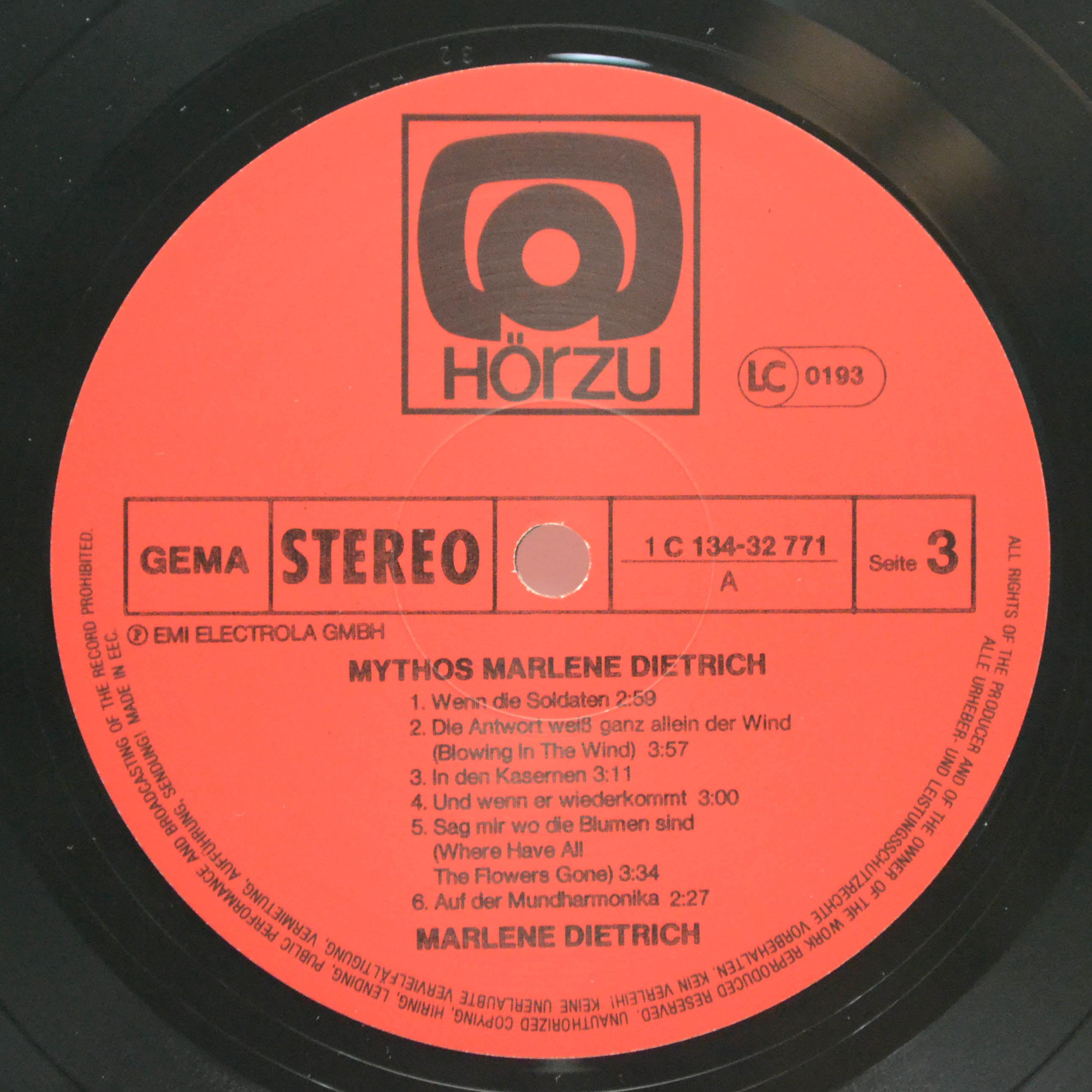 Виниловая пластинка Marlene Dietrich — Mythos Marlene Dietrich (2LP), 1978