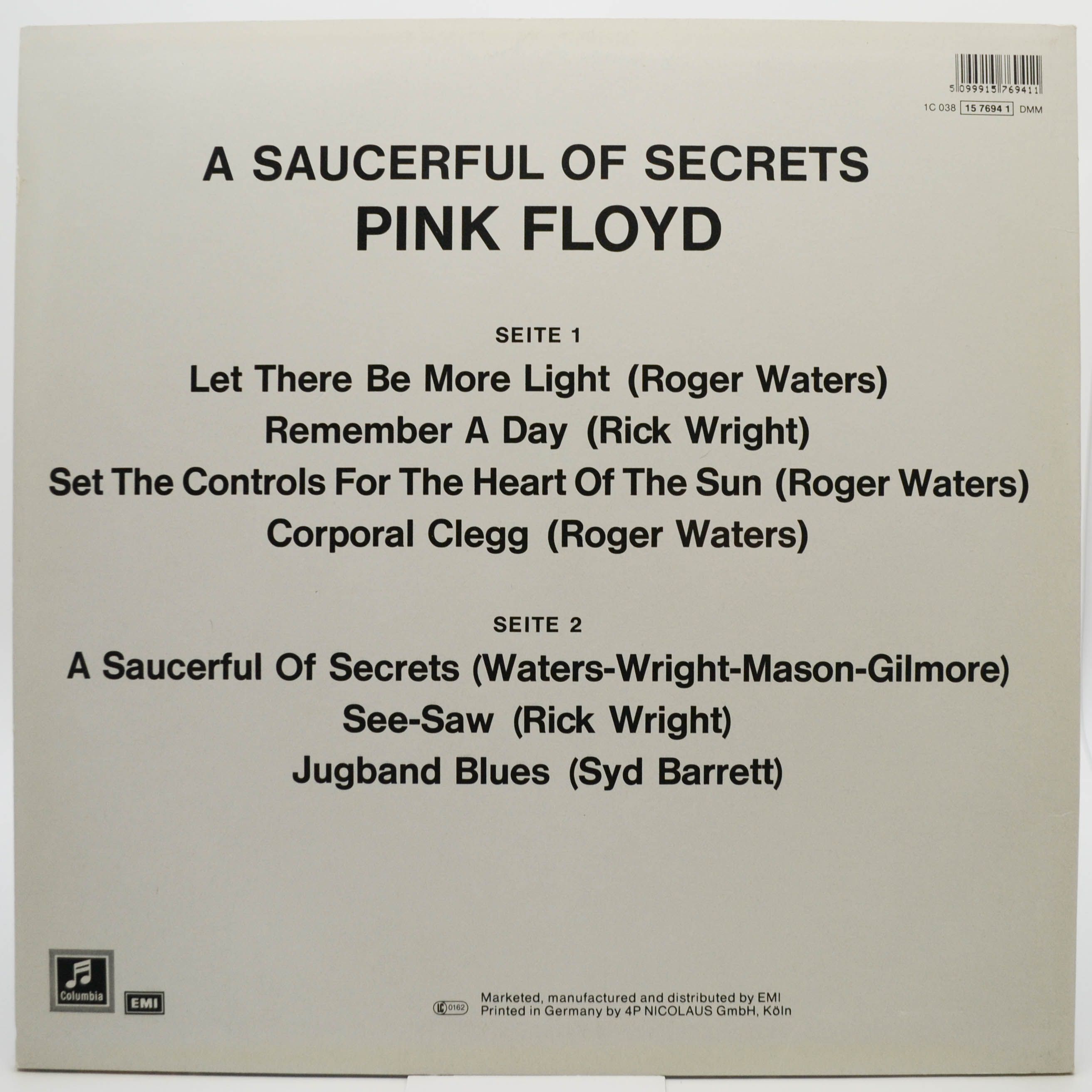 Виниловая пластинка Pink Floyd — A Saucerful Of Secrets, 1968