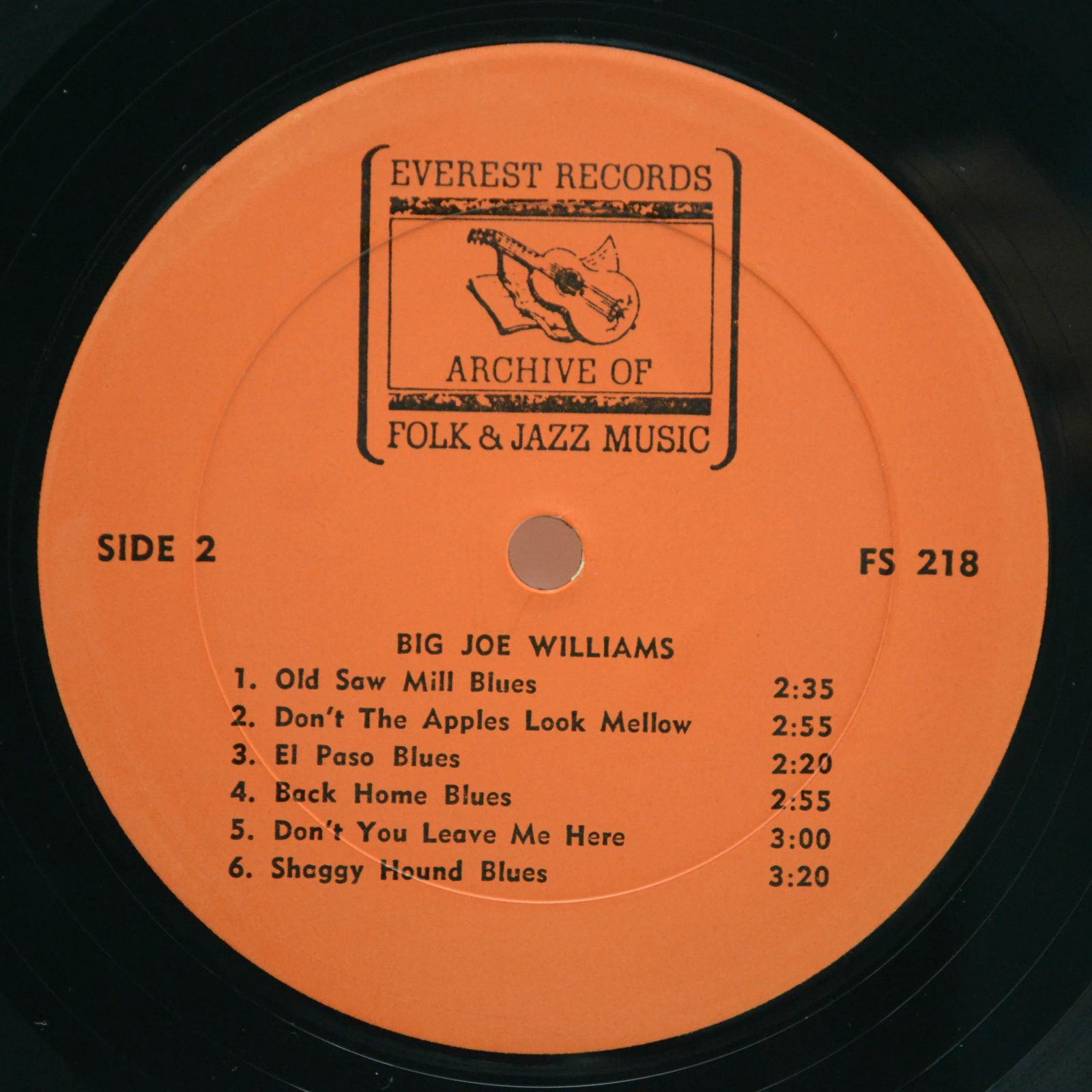 Виниловая пластинка Big Joe Williams — Big Joe Williams, 1968