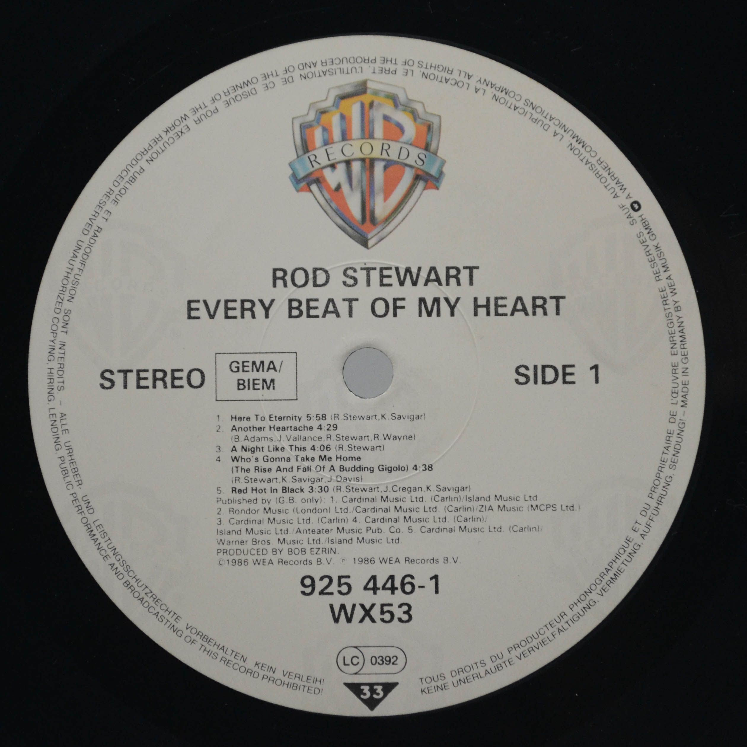 Rod Stewart — Every Beat Of My Heart, 1986