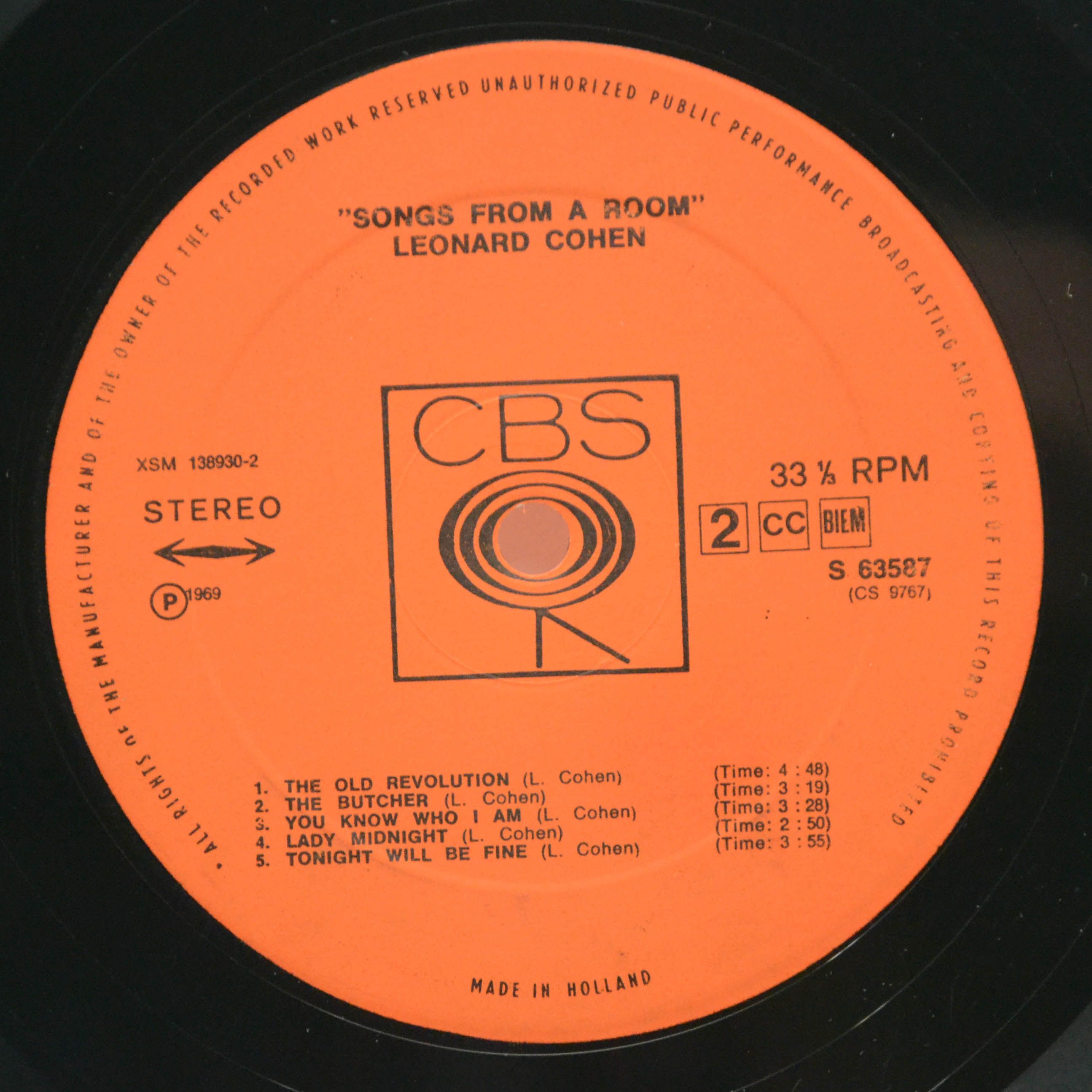 Leonard Cohen — Songs From A Room, 1969