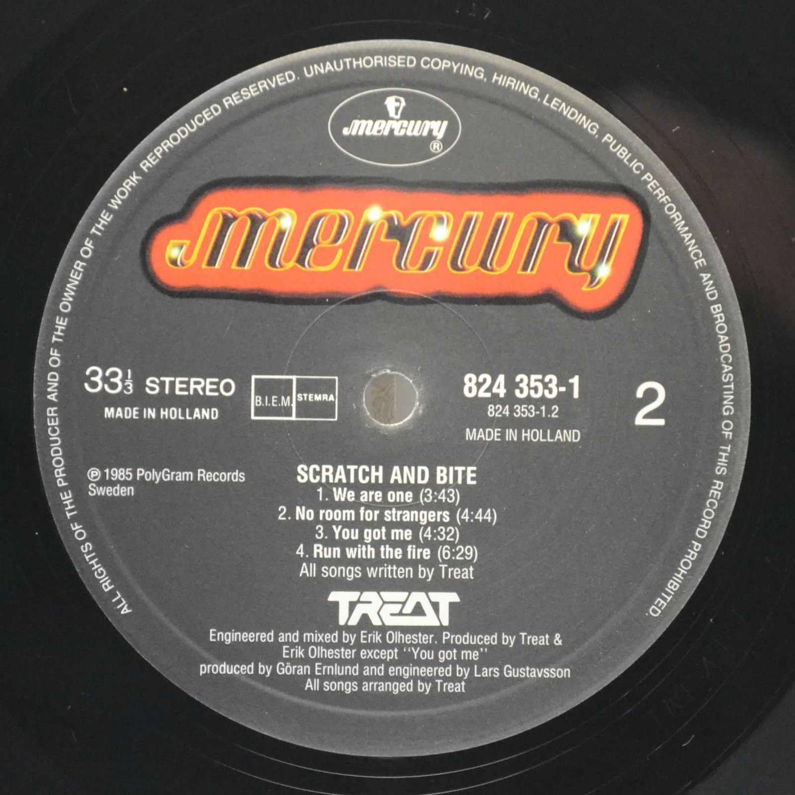 Виниловая пластинка Treat — Scratch And Bite, 1985