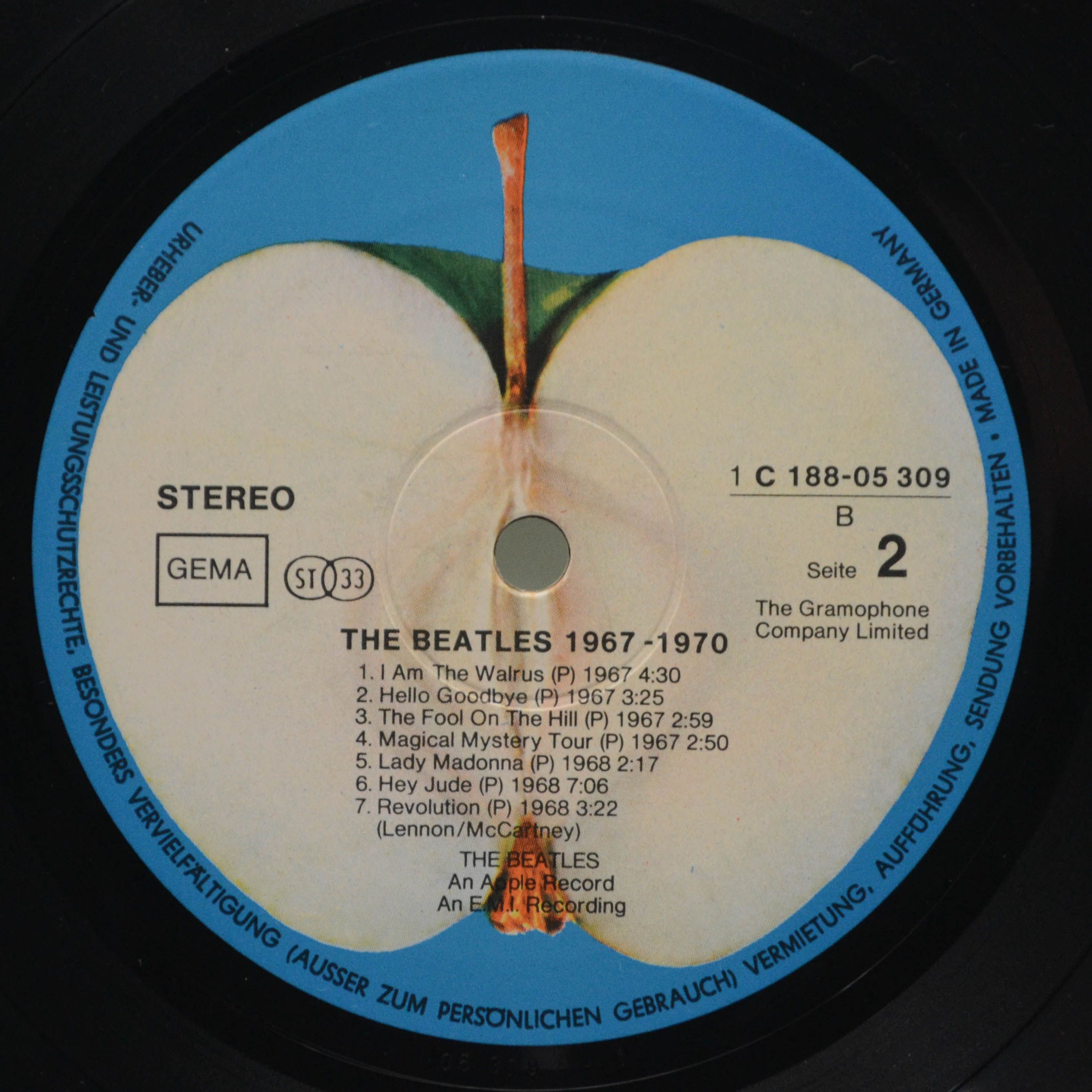 Beatles — 1967-1970 (2LP), 1973