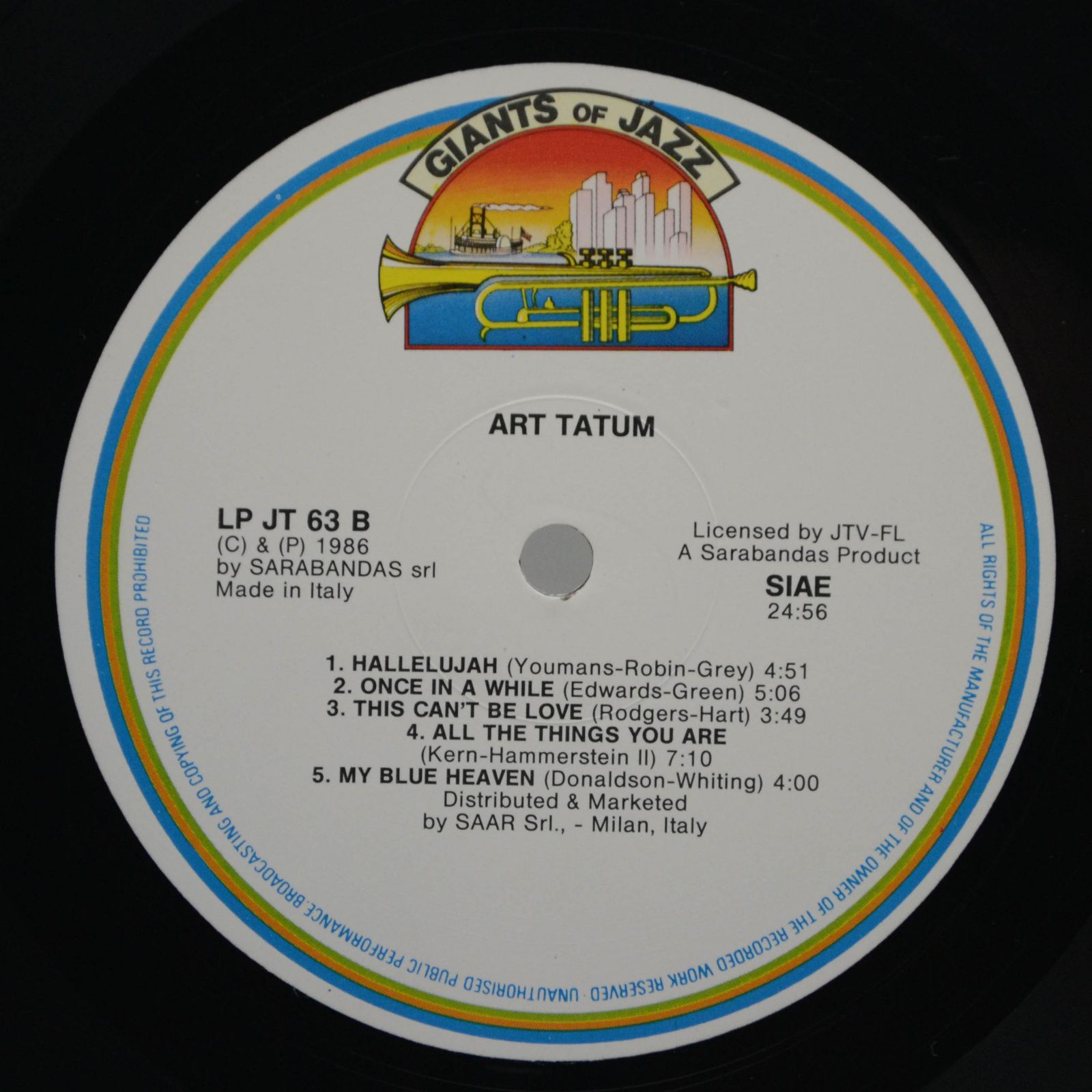 Виниловая пластинка Art Tatum — Art Tatum, 1986