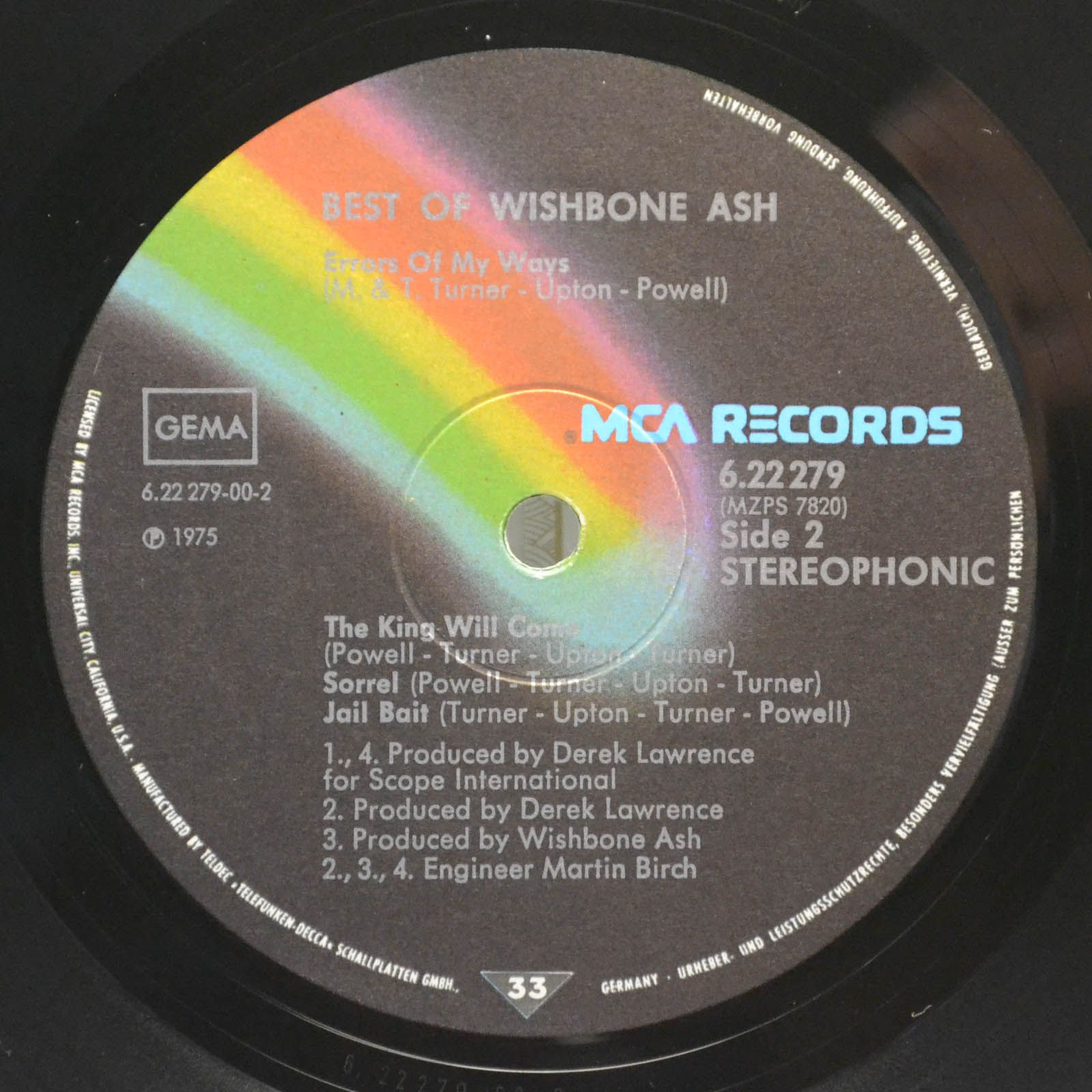 Виниловая пластинка Wishbone Ash — Best Of Wishbone Ash, 1975