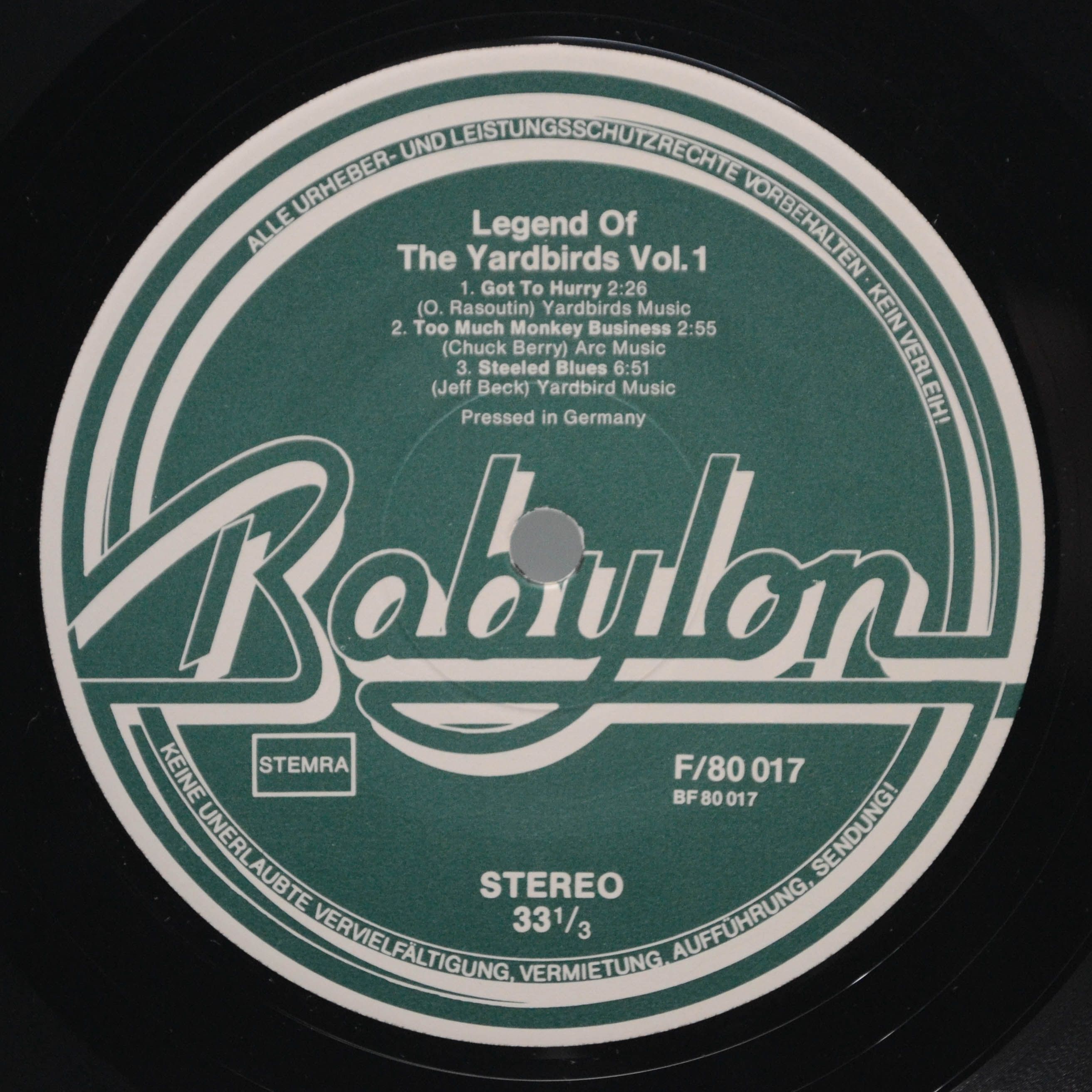 Виниловая пластинка Yardbirds — Legend Of The Yardbirds Vol. 1, 1974