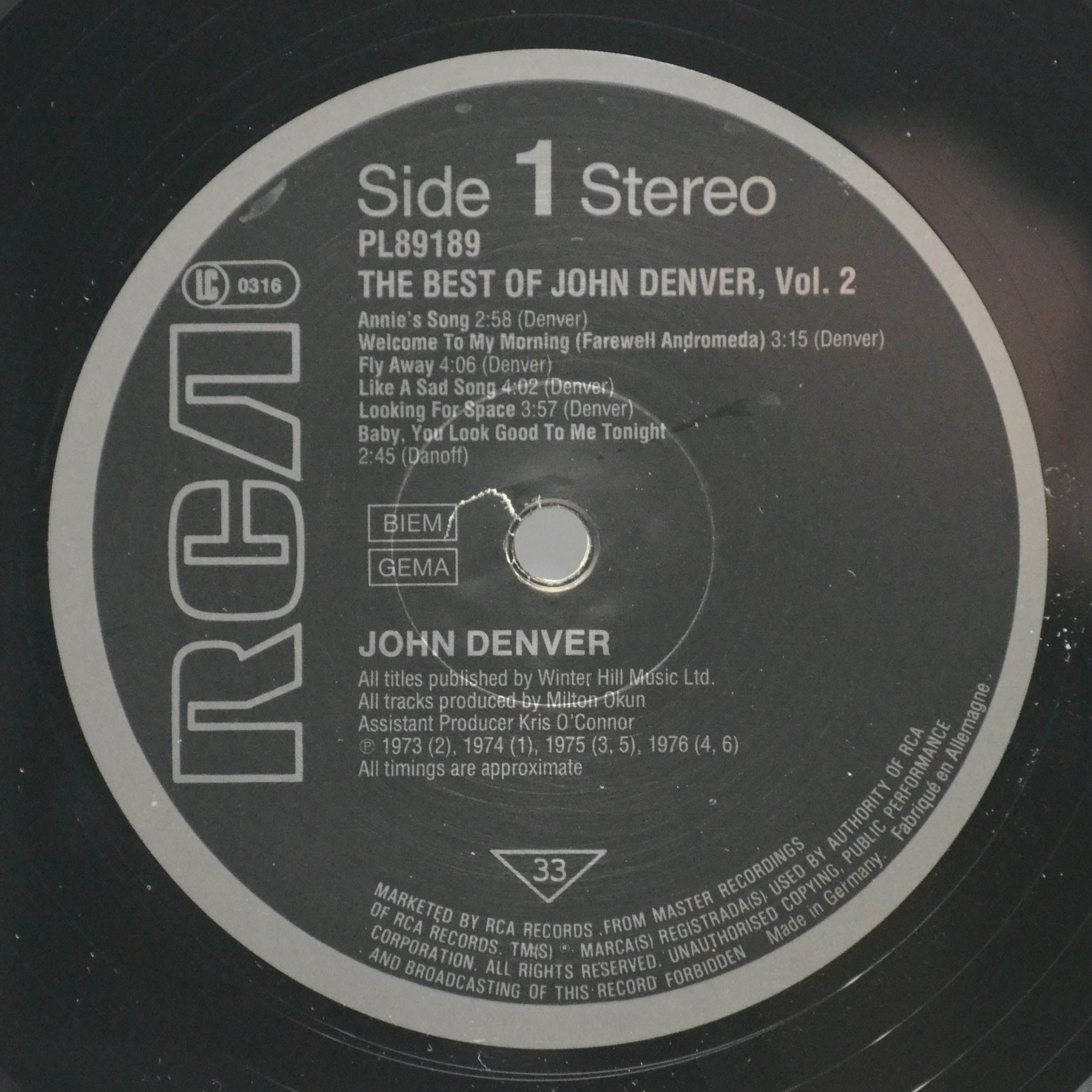 Виниловая пластинка John Denver — The Best Of Vol.2, 1977