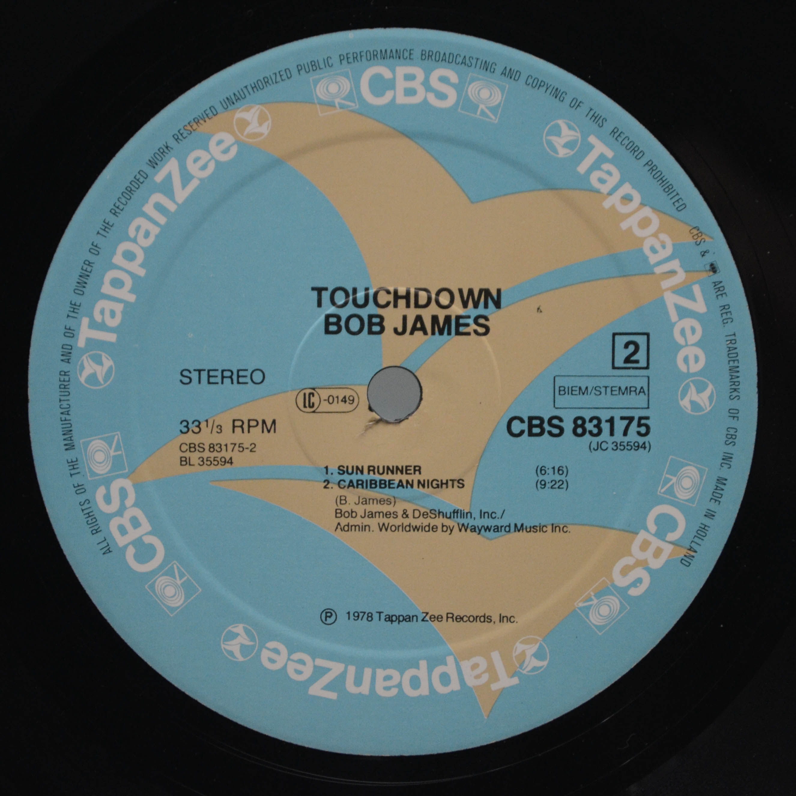Виниловая пластинка Bob James — Touchdown, 1978