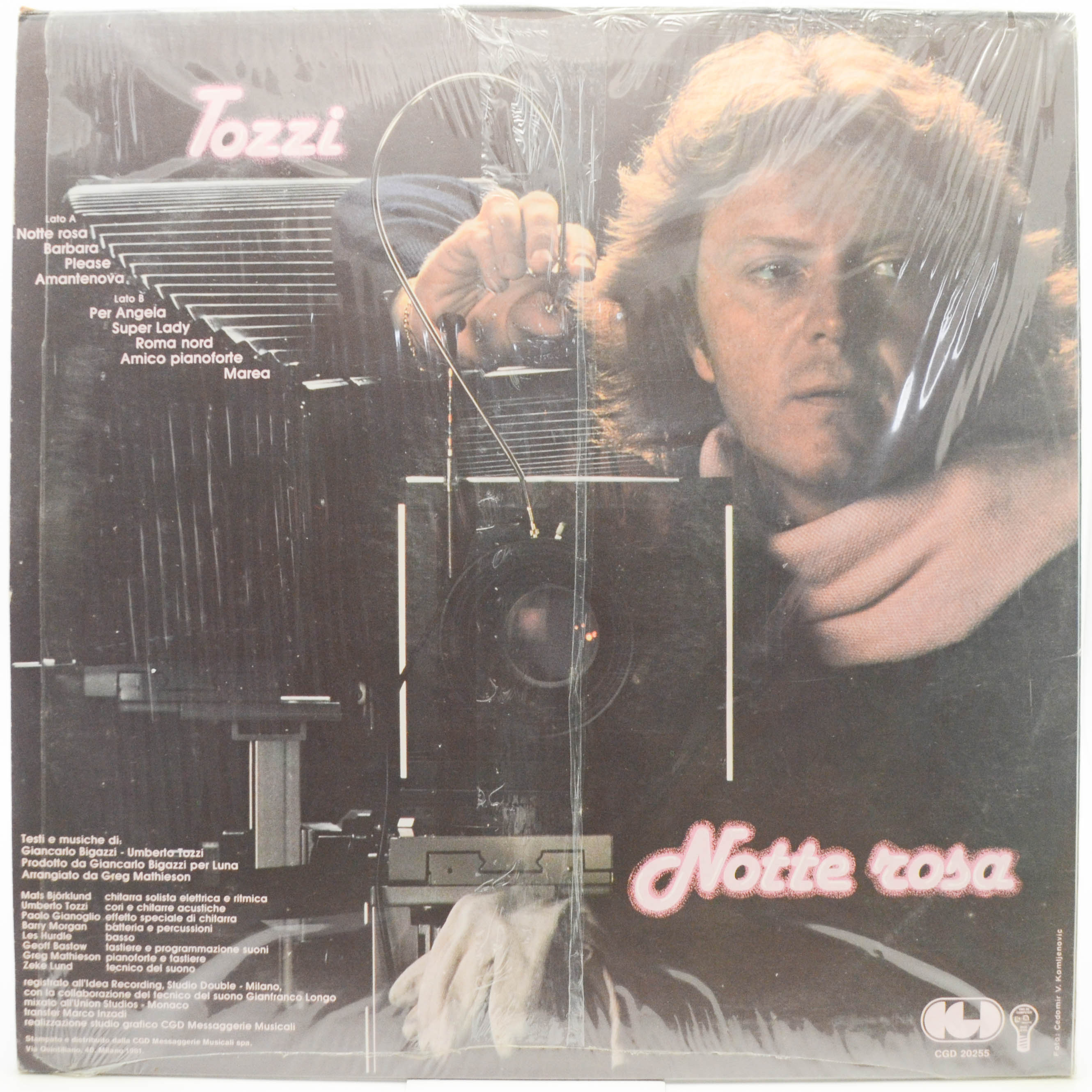 Виниловая пластинка Umberto Tozzi — Notte Rosa (1-st, Italy), 1981