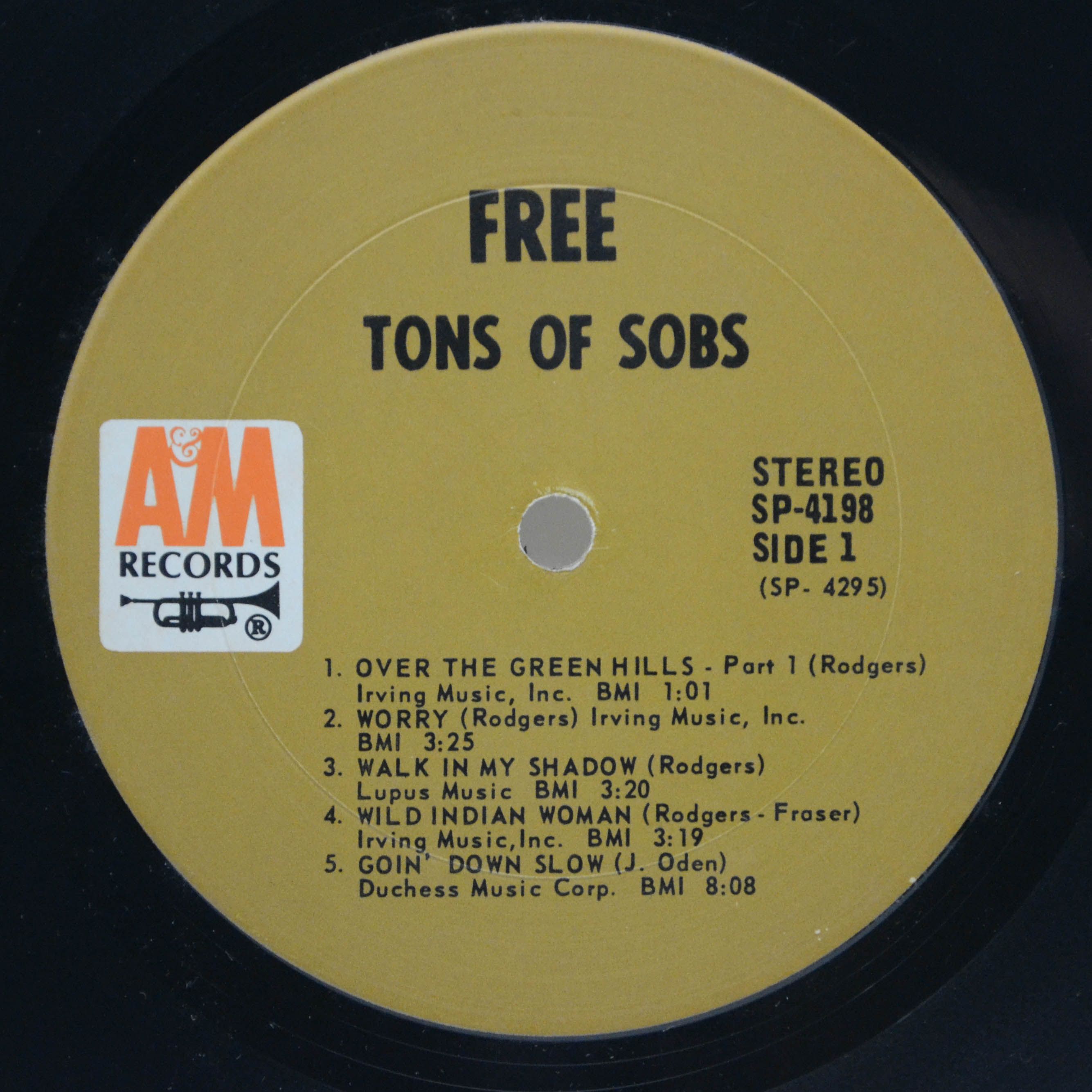 Free — Tons Of Sobs (USA), 1969