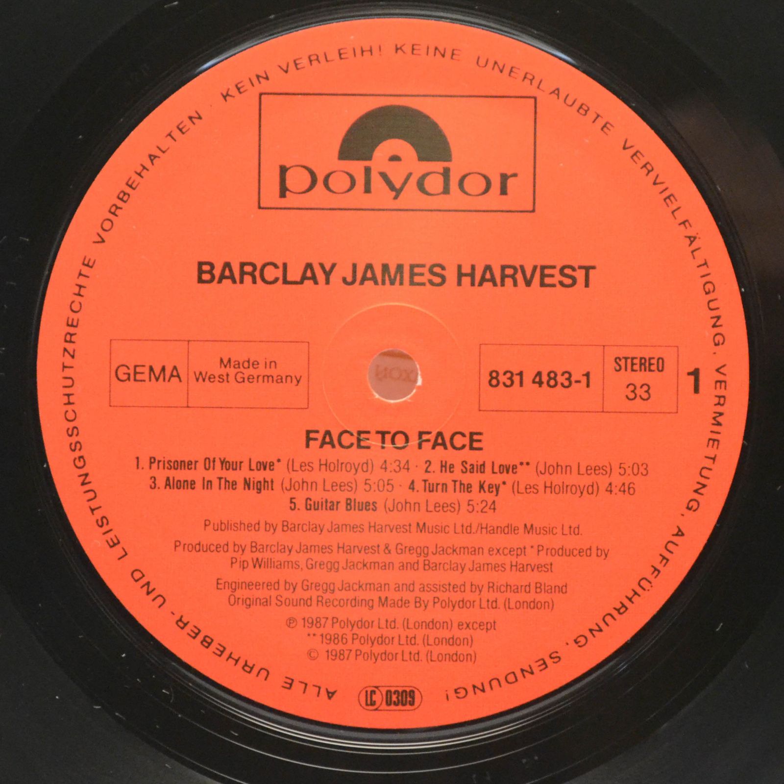 Виниловая пластинка Barclay James Harvest — Face To Face, 1987