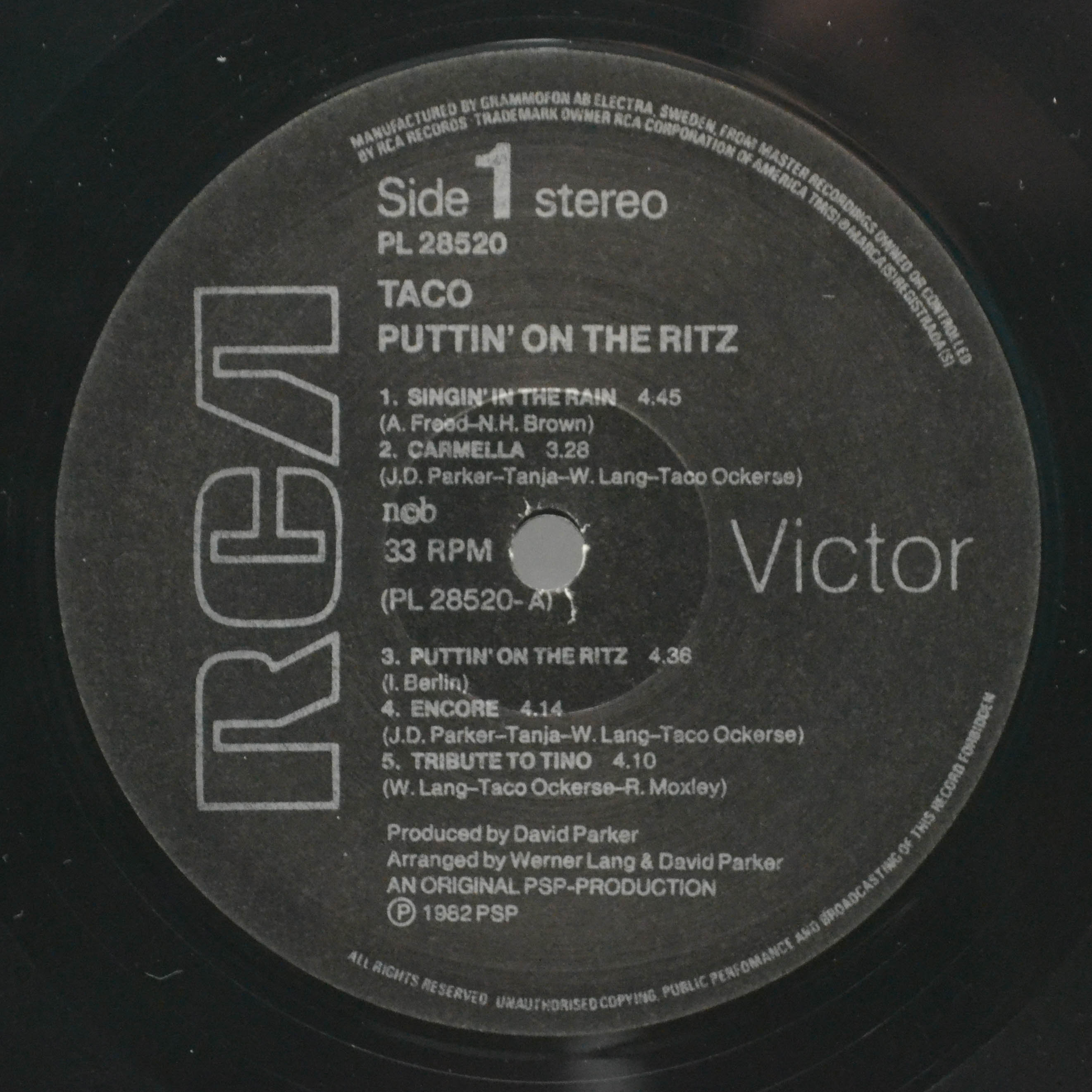 Виниловая пластинка Taco — Puttin' On The Ritz!, 1982