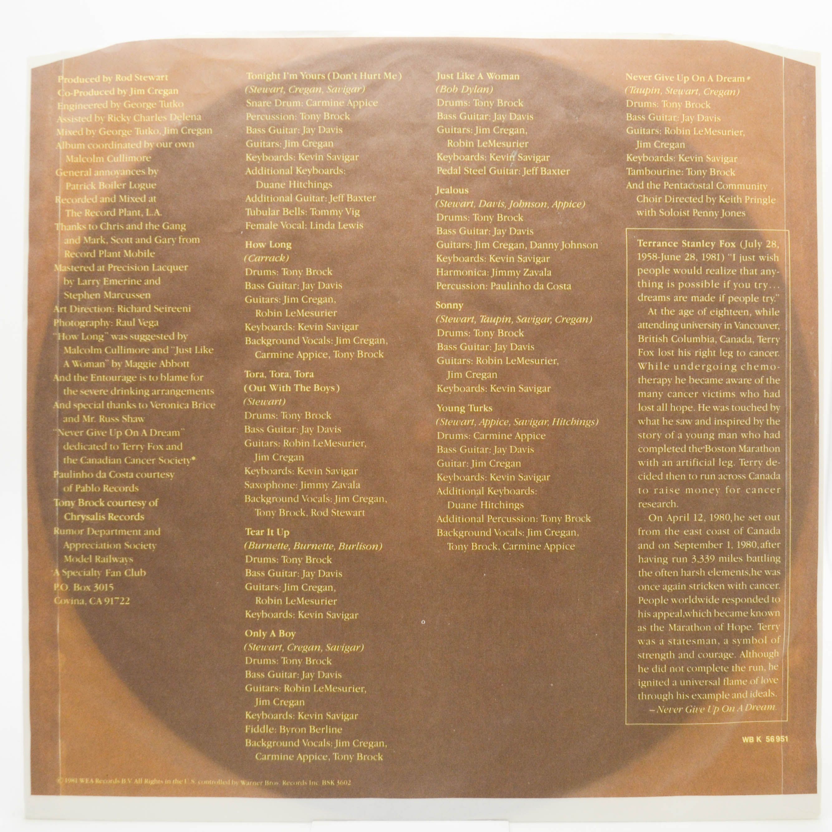 Rod Stewart — Tonight I'm Yours, 1981