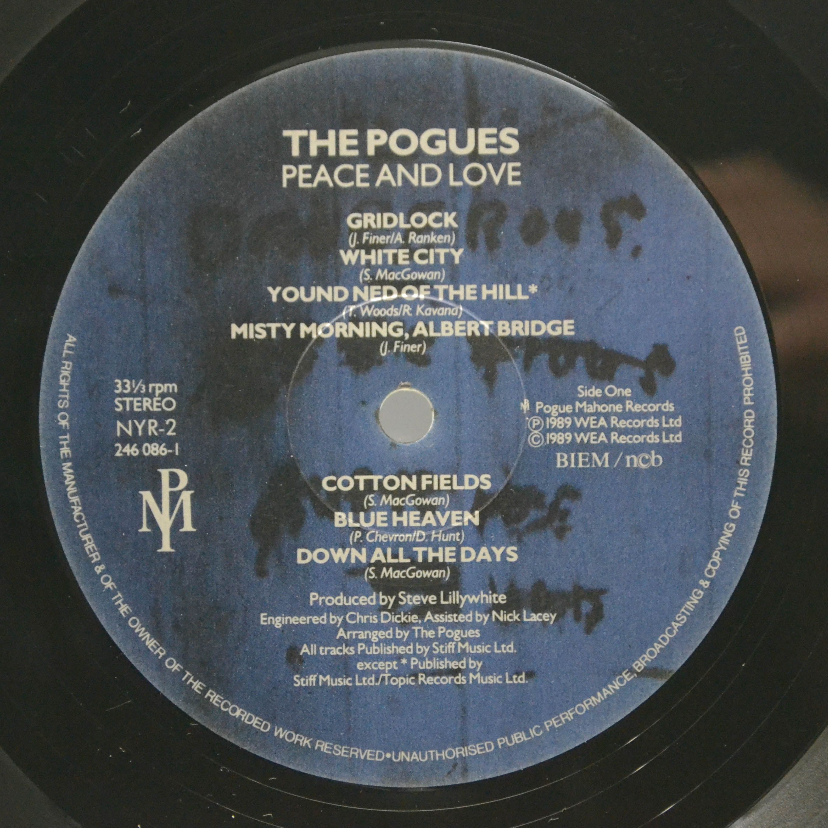 Виниловая пластинка Pogues — Peace And Love, 1989