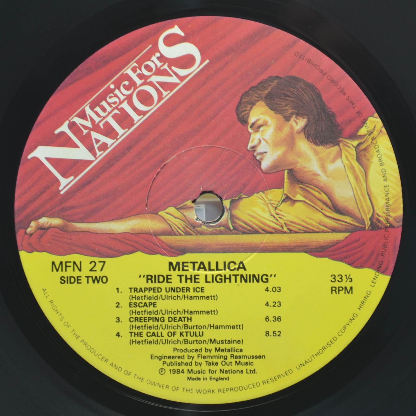 Metallica — Ride The Lightning (UK), 1984