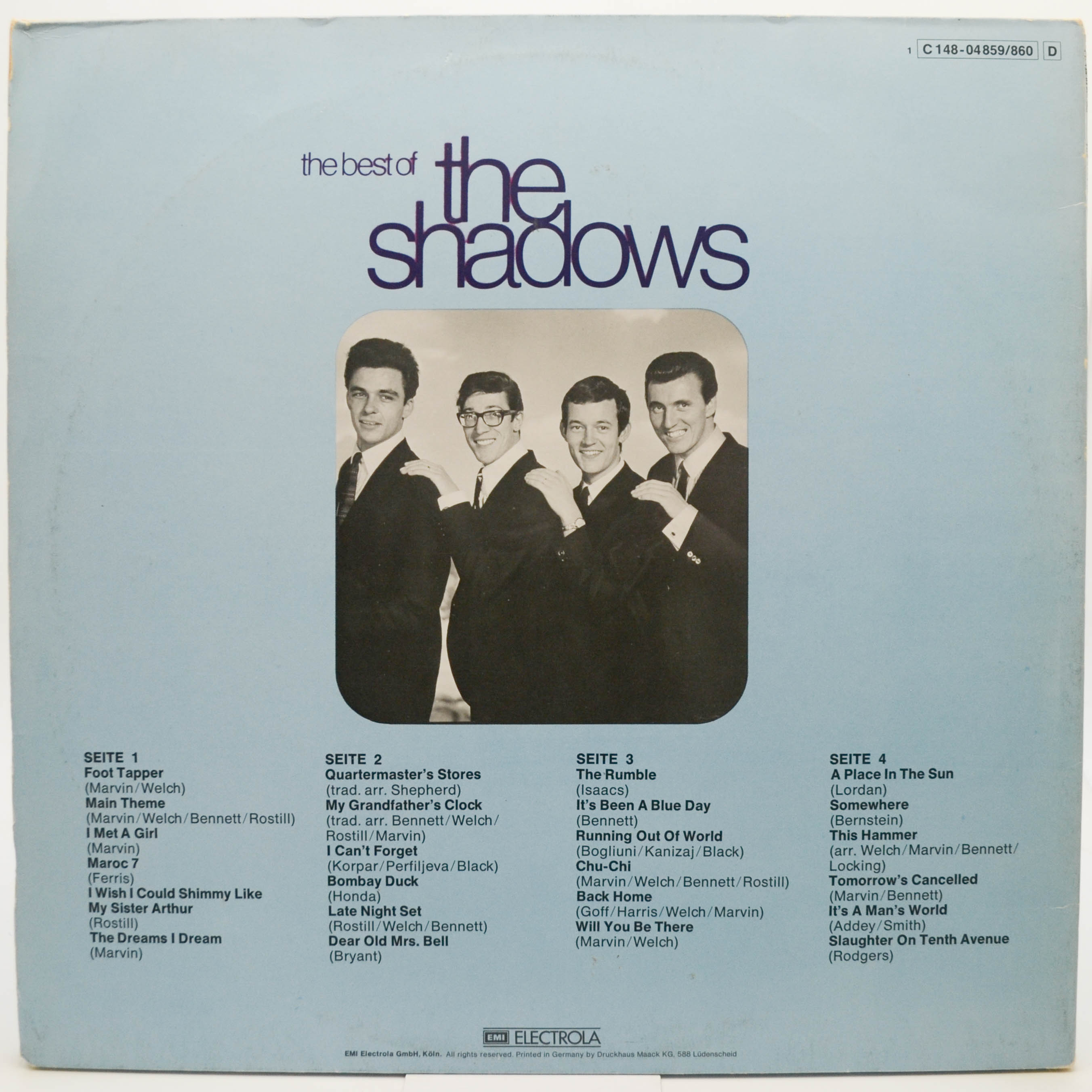Виниловая пластинка Shadows — The Best Of The Shadows (2LP), 1972