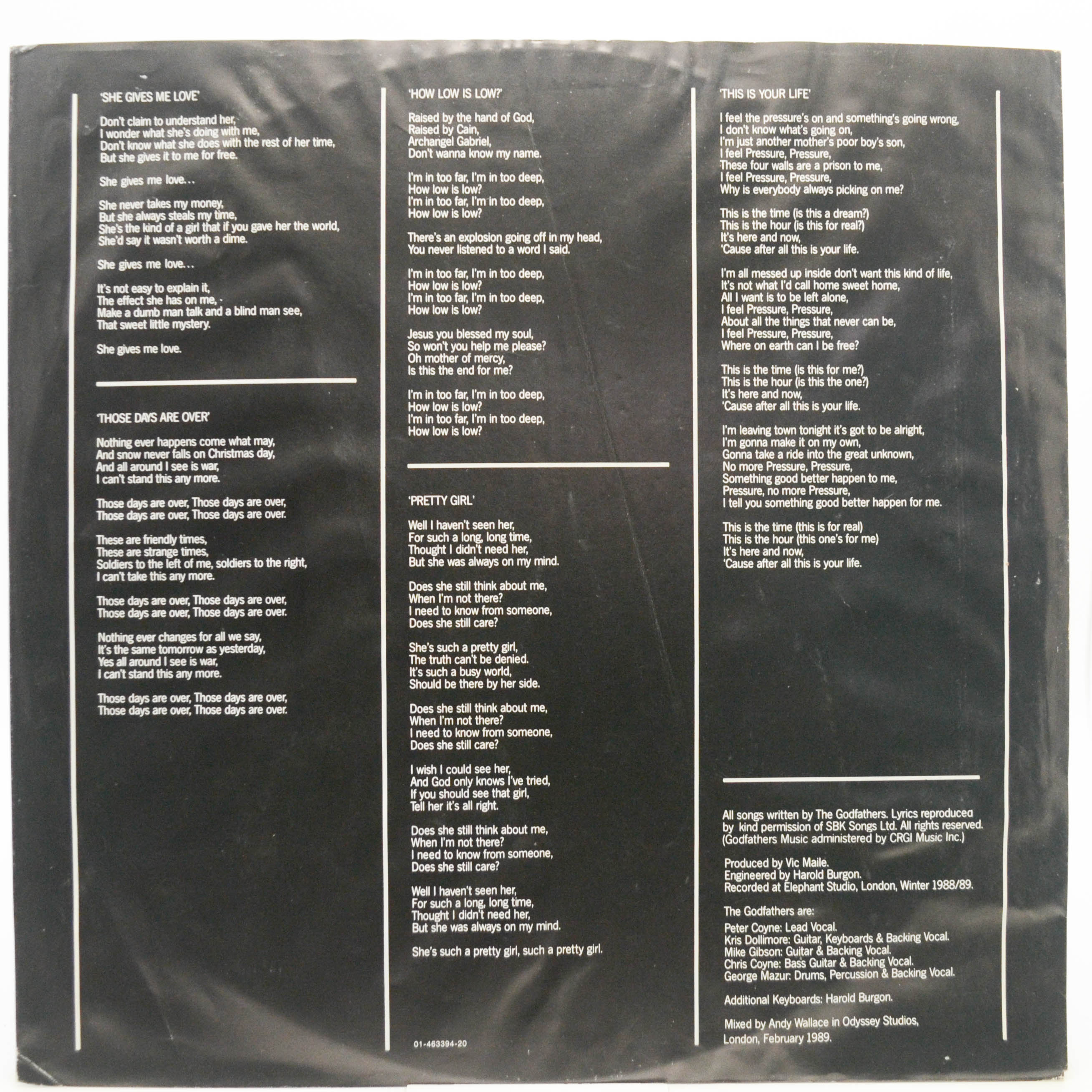 Виниловая пластинка Godfathers — More Songs About Love & Hate, 1989