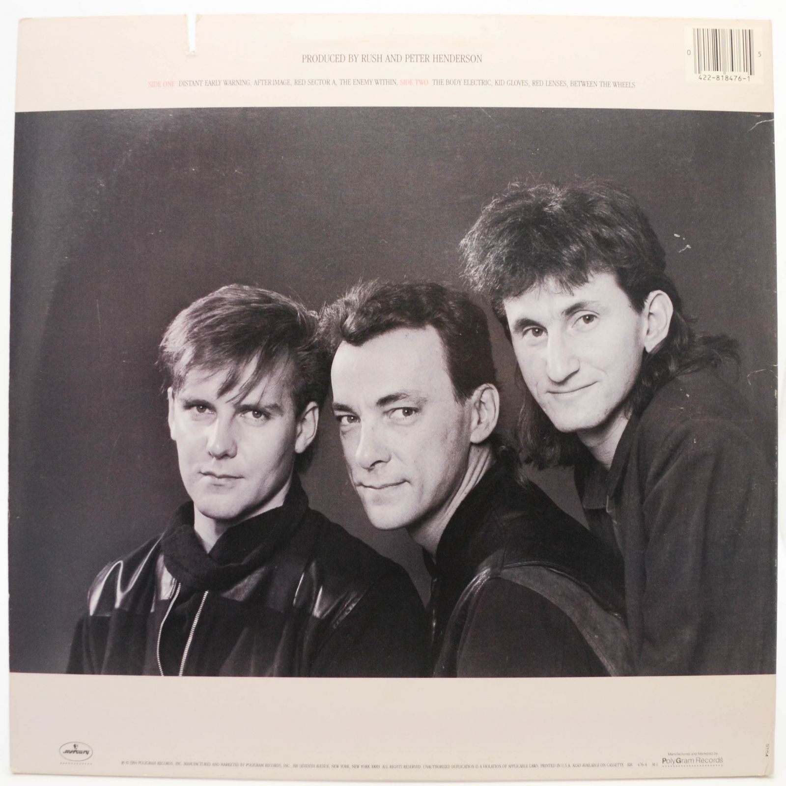 Виниловая пластинка Rush — Grace Under Pressure (USA), 1984