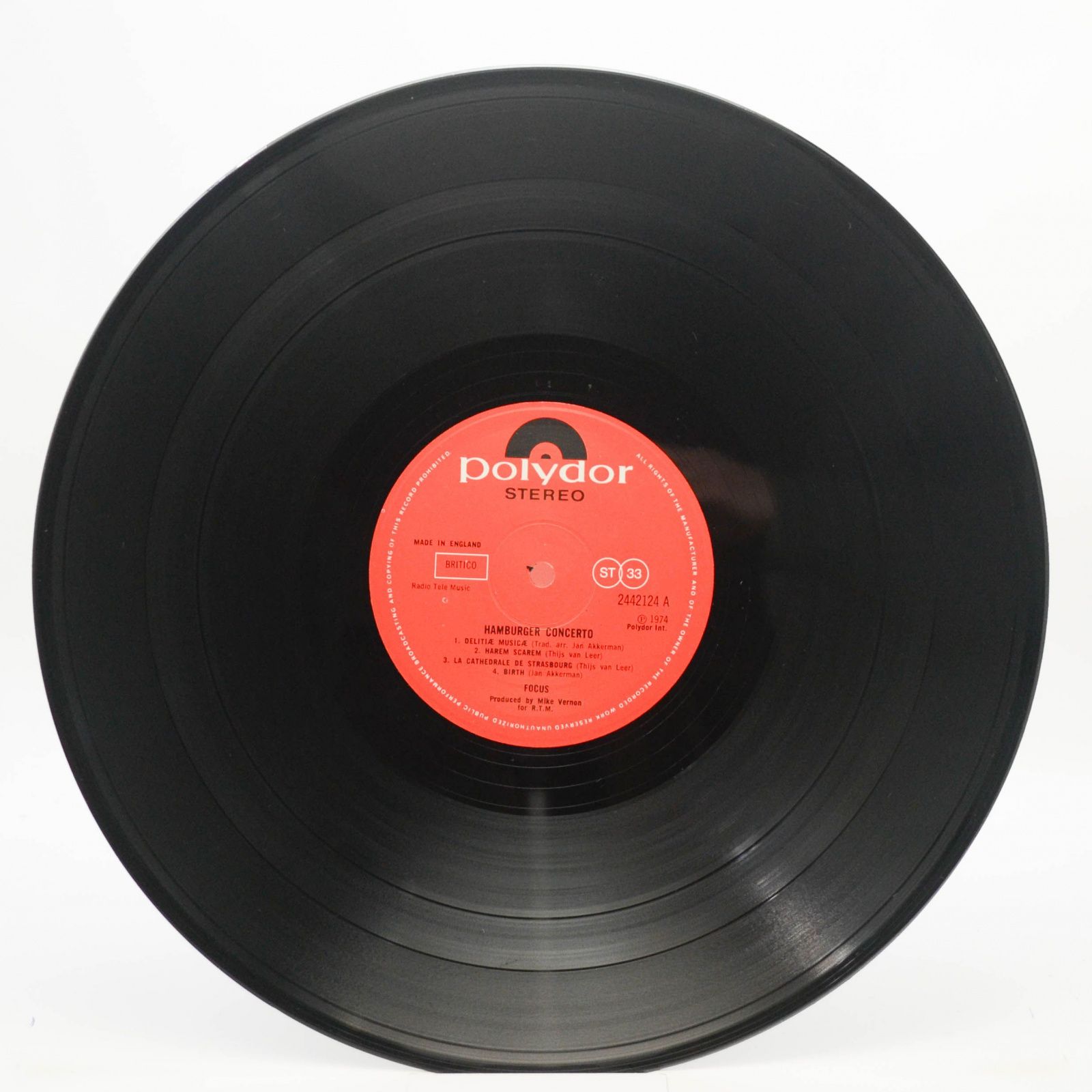 Виниловая пластинка Focus — Hamburger Concerto (UK), 1974