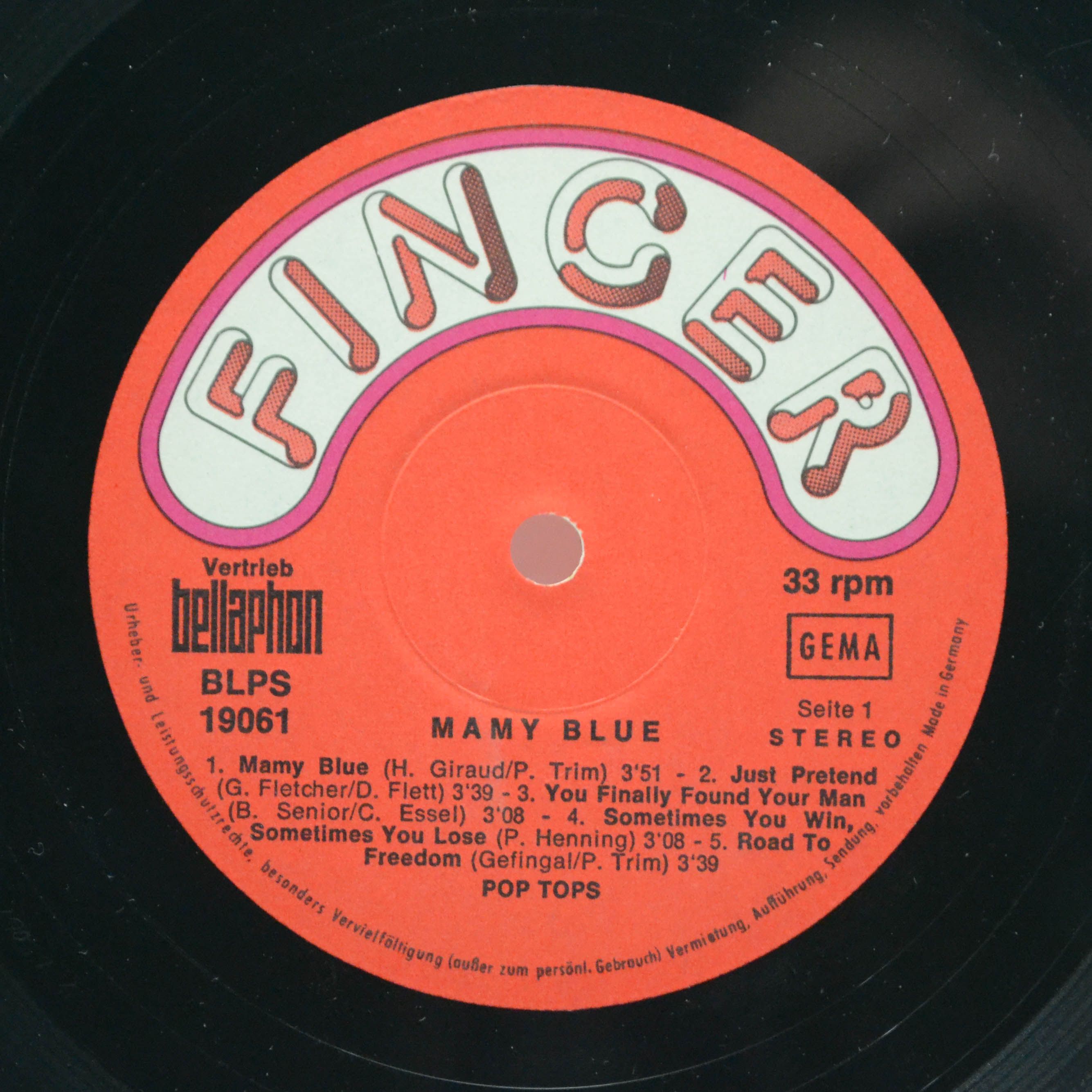 Виниловая пластинка Pop Tops — Mamy Blue, 1971