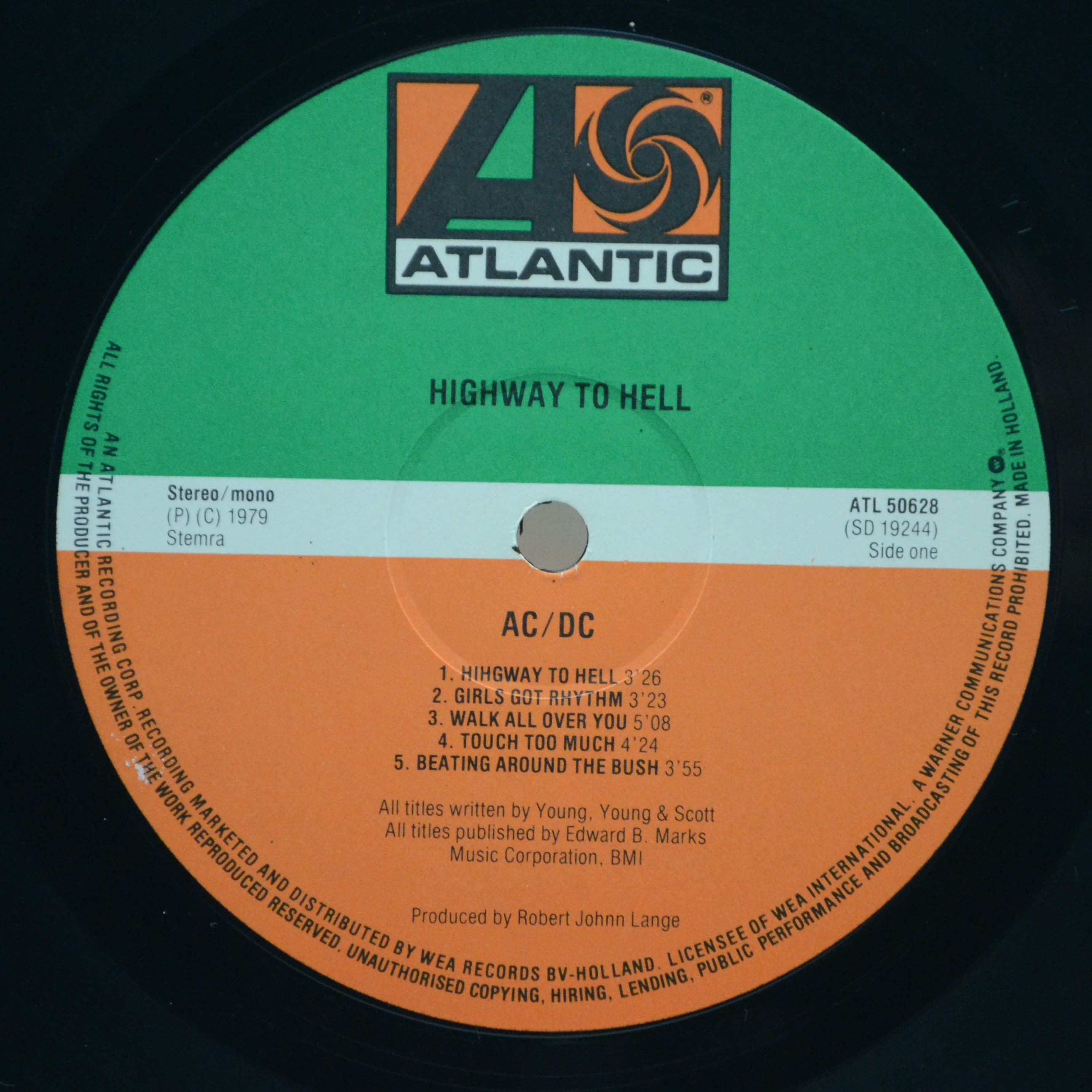 Виниловая пластинка AC/DC — Highway To Hell, 1979