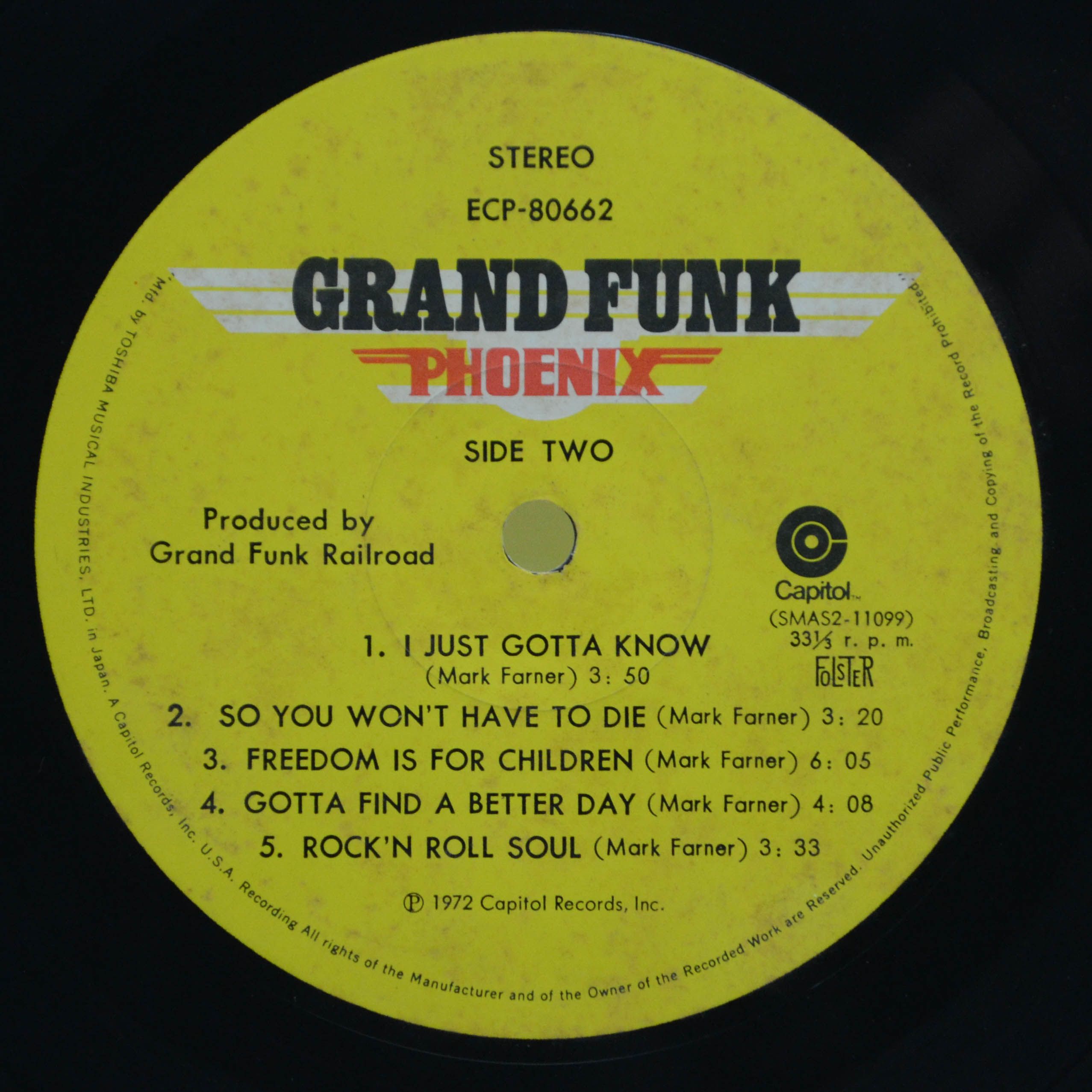 Виниловая пластинка Grand Funk — Phoenix, 1972