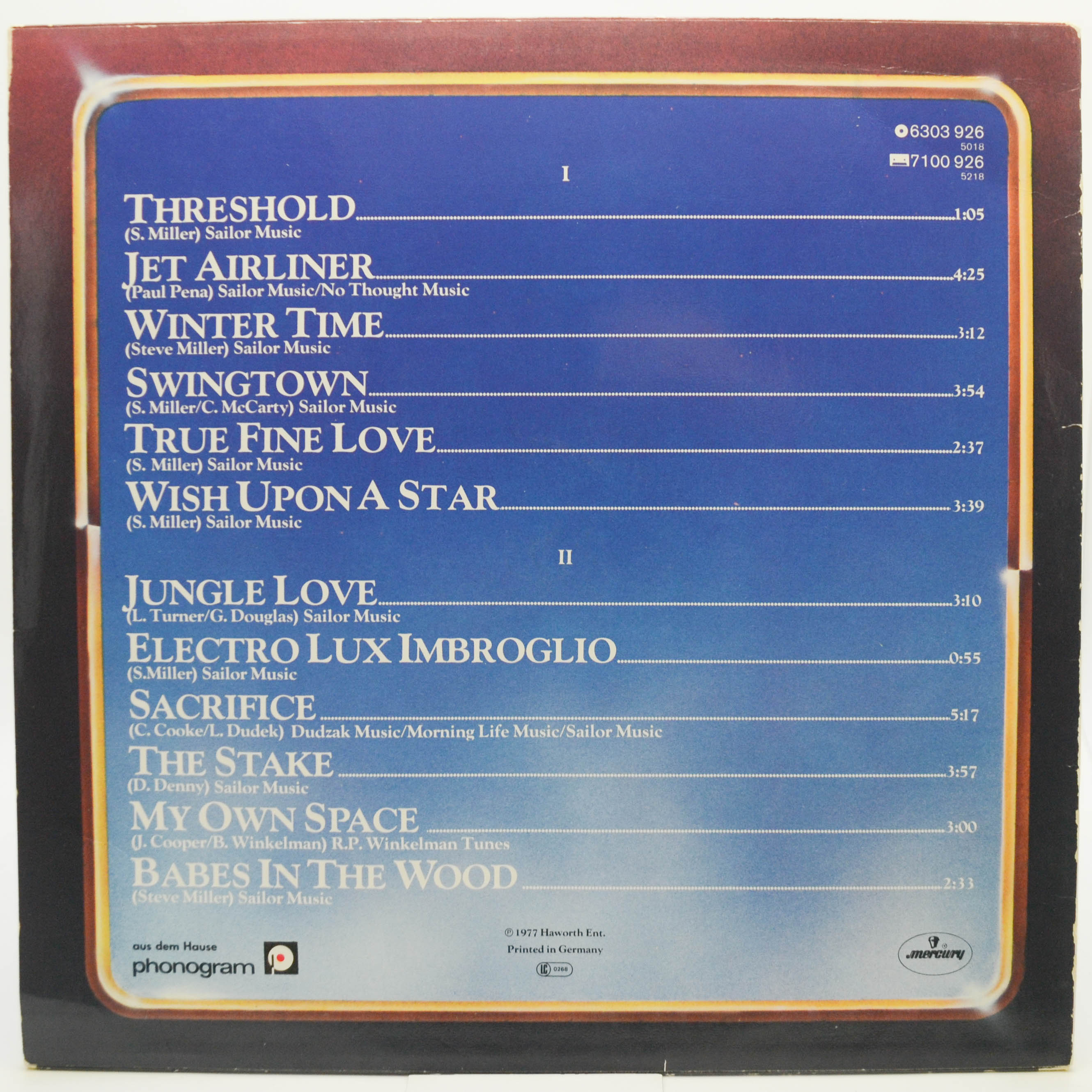 Виниловая пластинка Steve Miller Band — Book Of Dreams, 1977