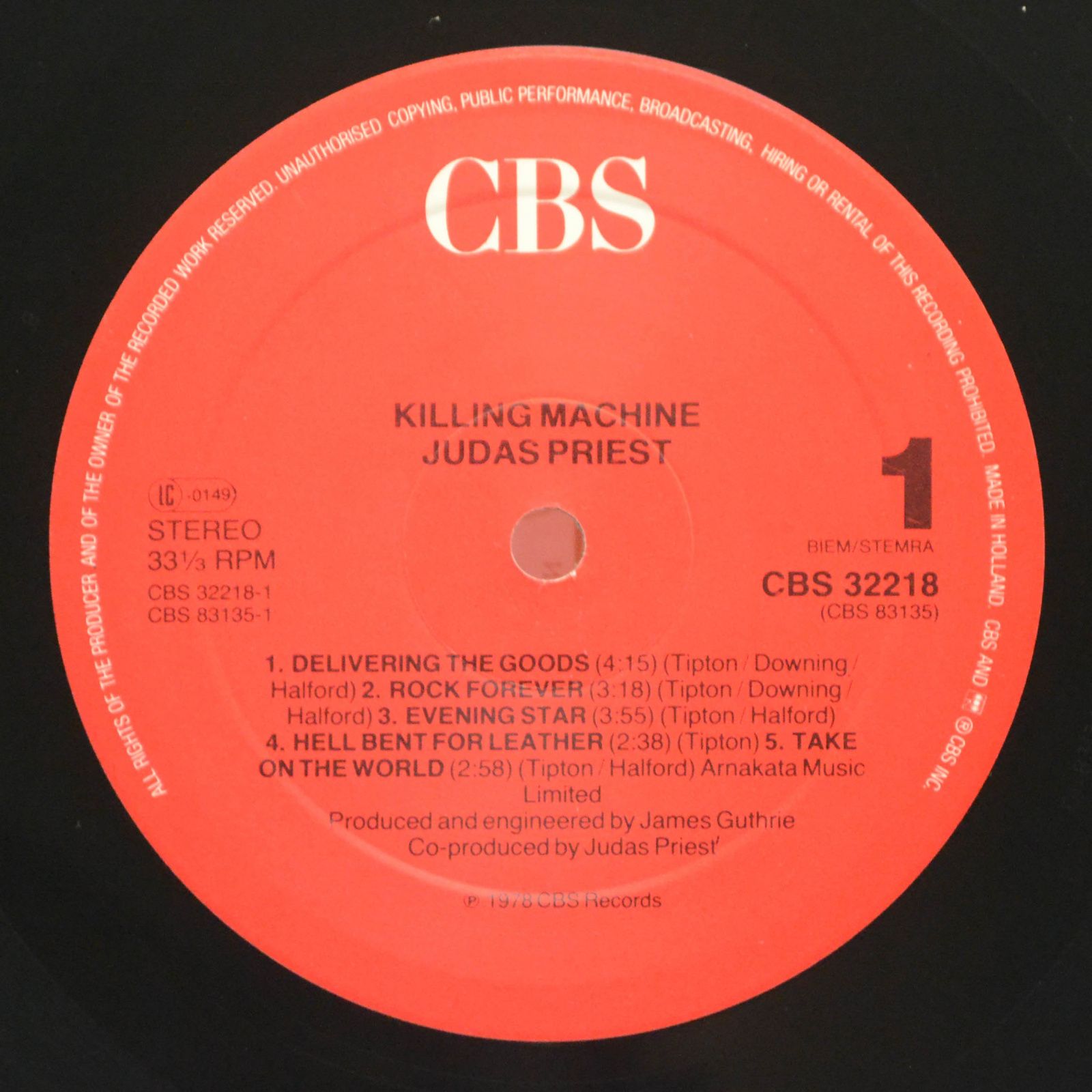 Виниловая пластинка Judas Priest — Killing Machine, 1978