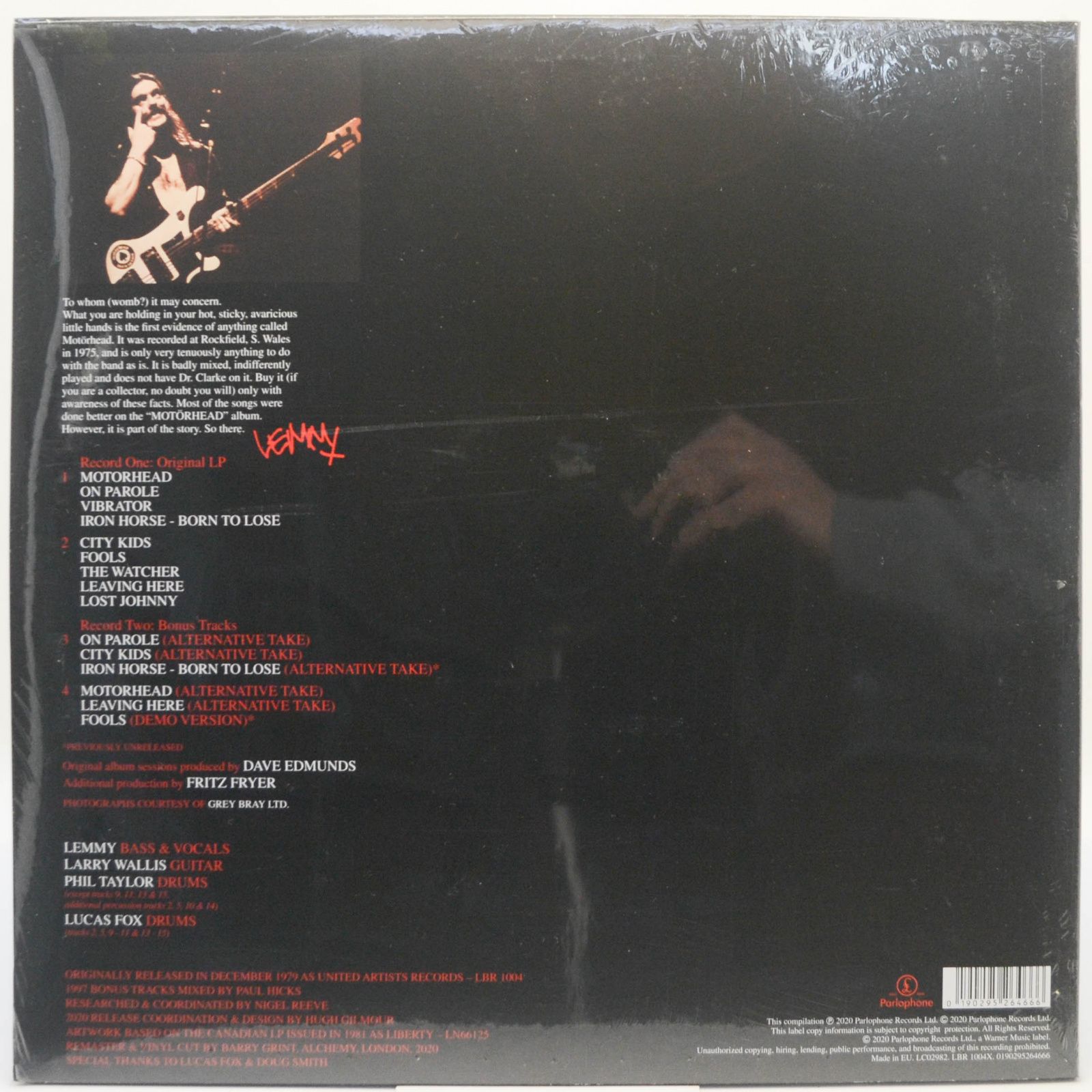 Motörhead — On Parole (2LP), 2020