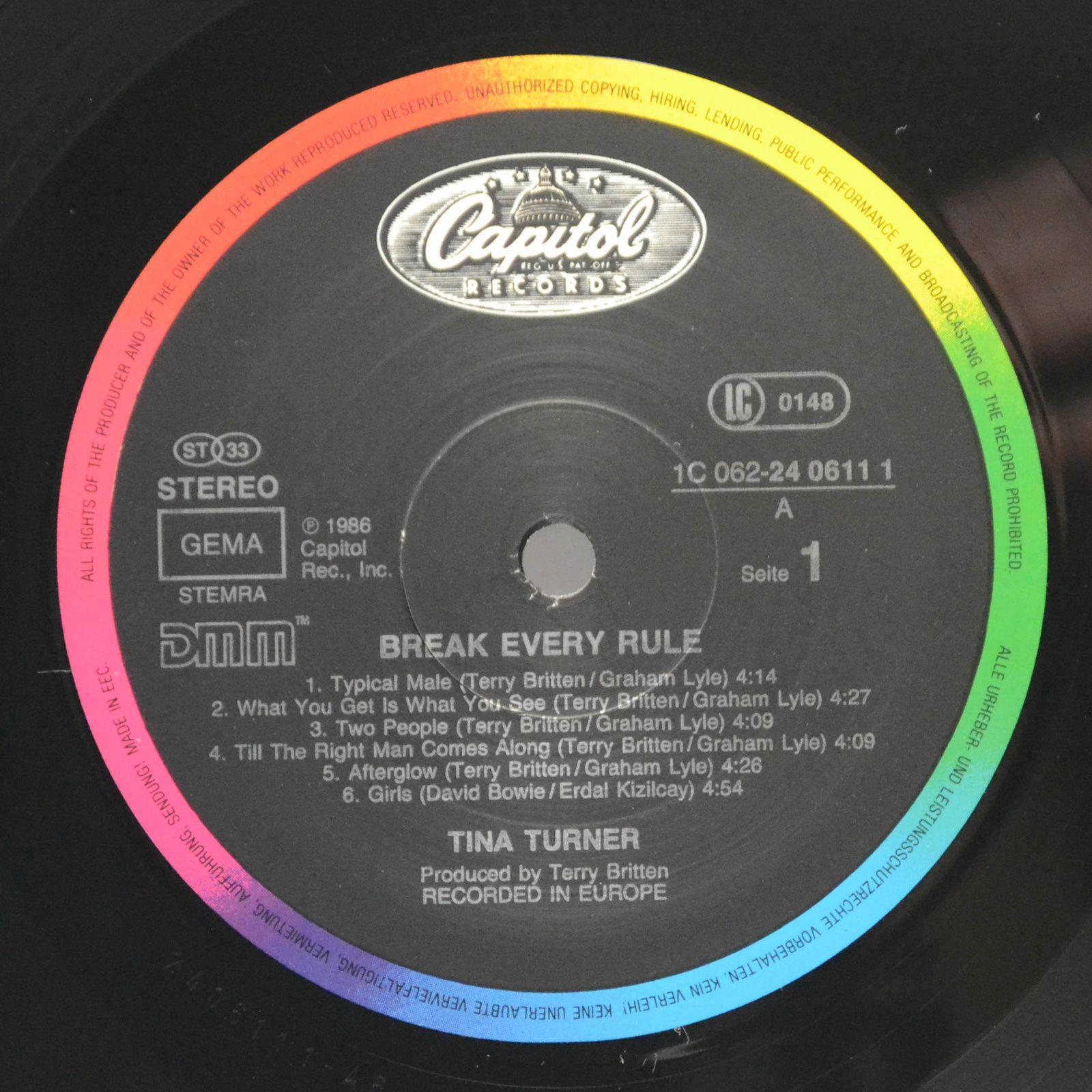 Tina Turner — Break Every Rule, 1986