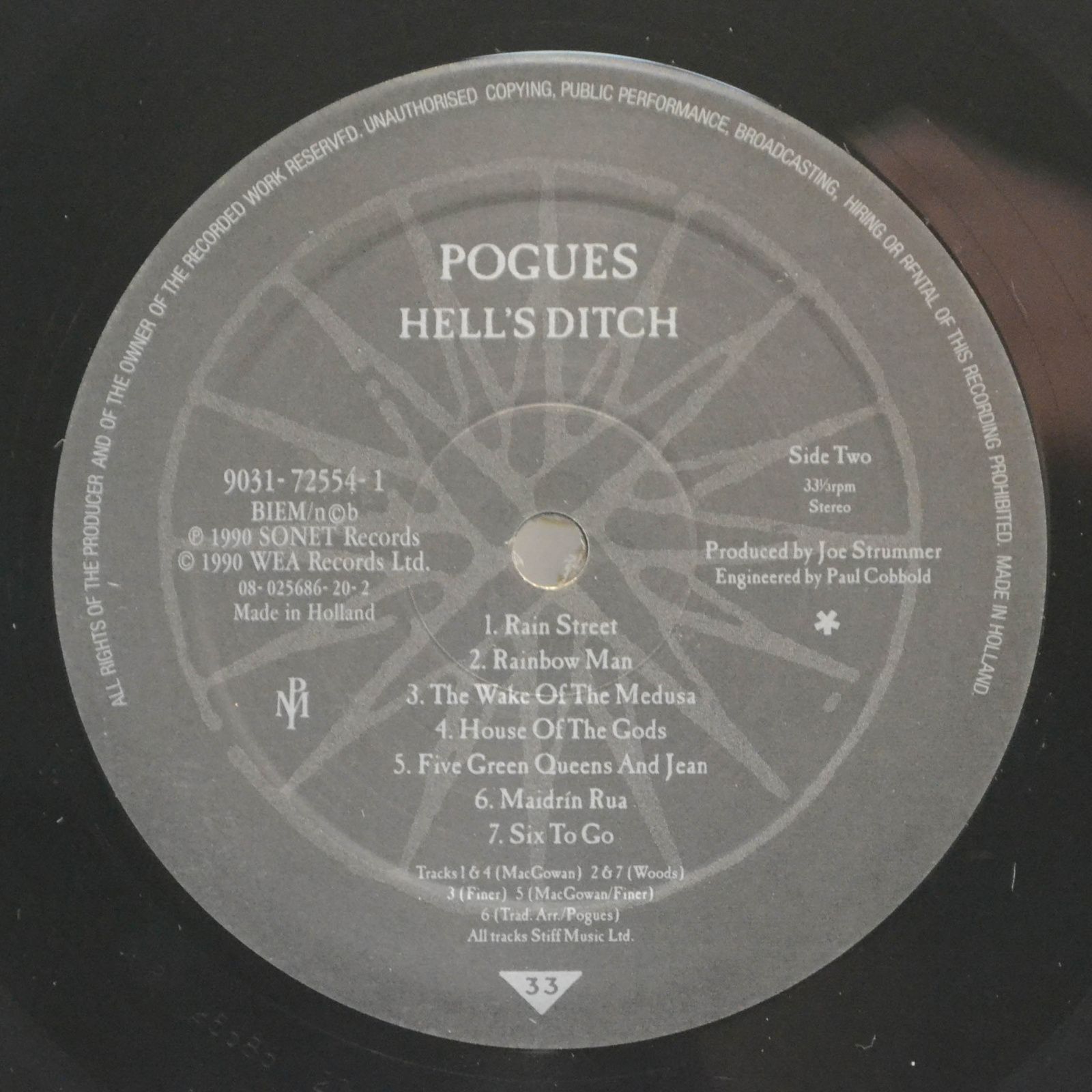 Виниловая пластинка Pogues — Hell's Ditch, 1990