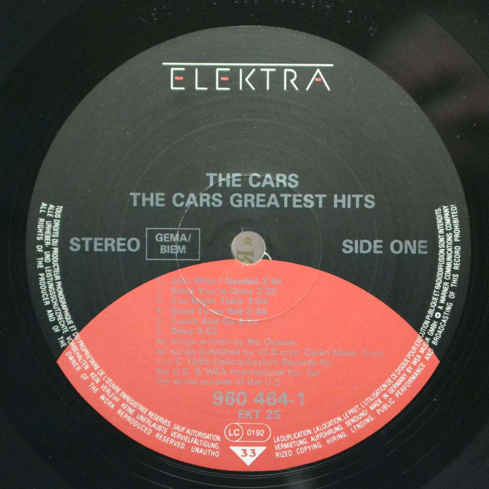 Cars — The Cars Greatest Hits, 1985