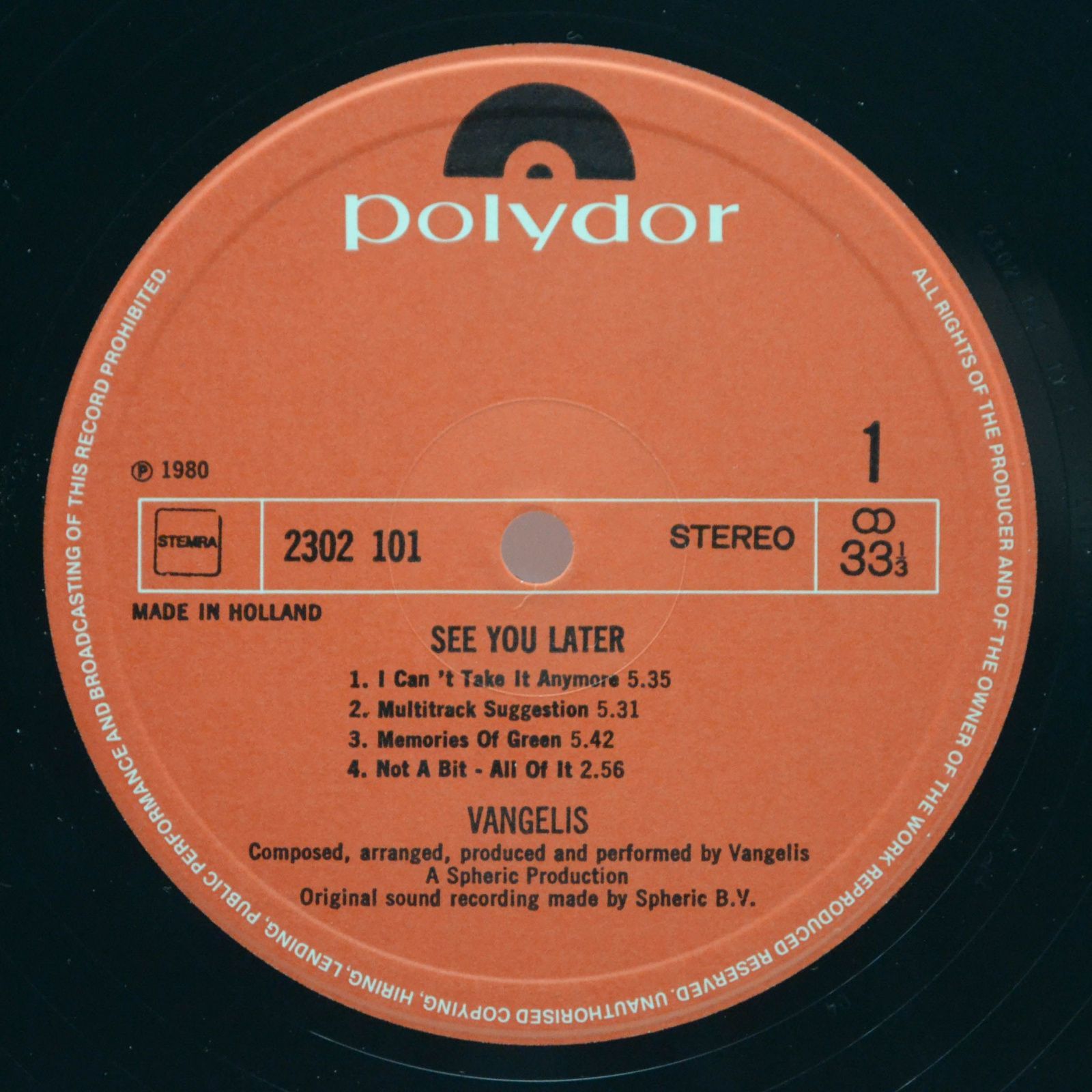 Vangelis — See You Later, 1980