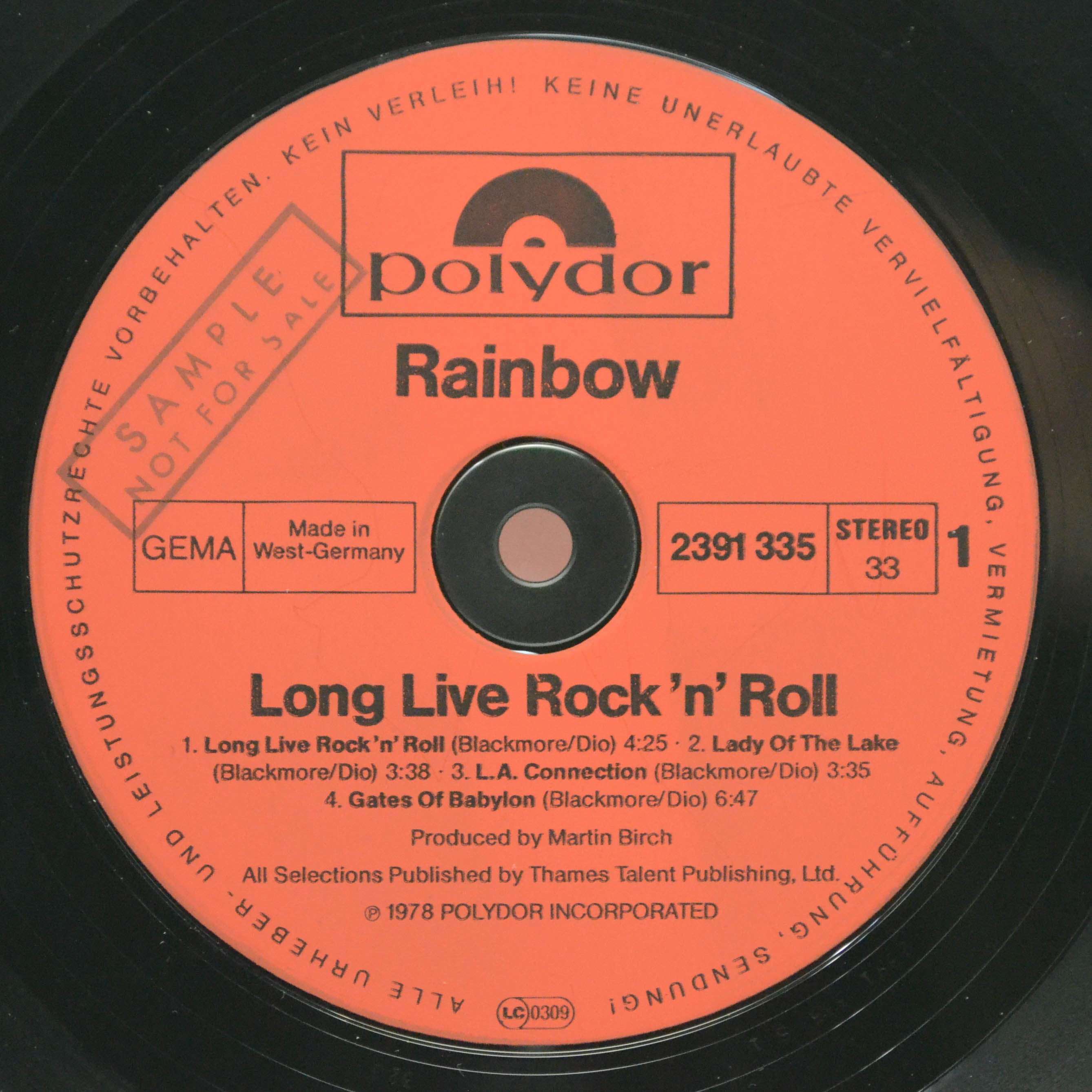 Rainbow — Long Live Rock 'N' Roll, 1978