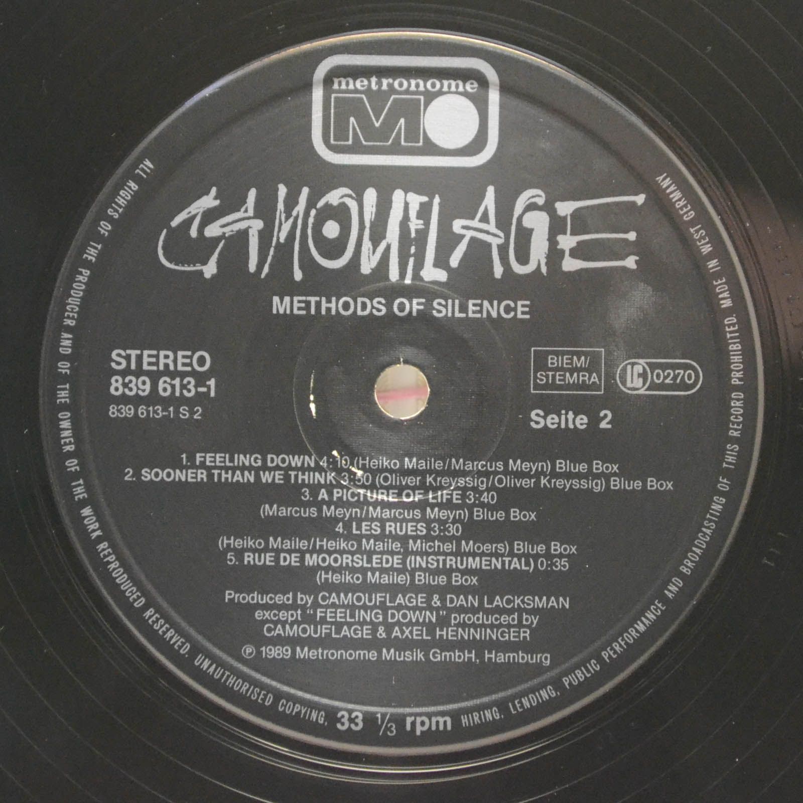 Camouflage — Methods Of Silence, 1989