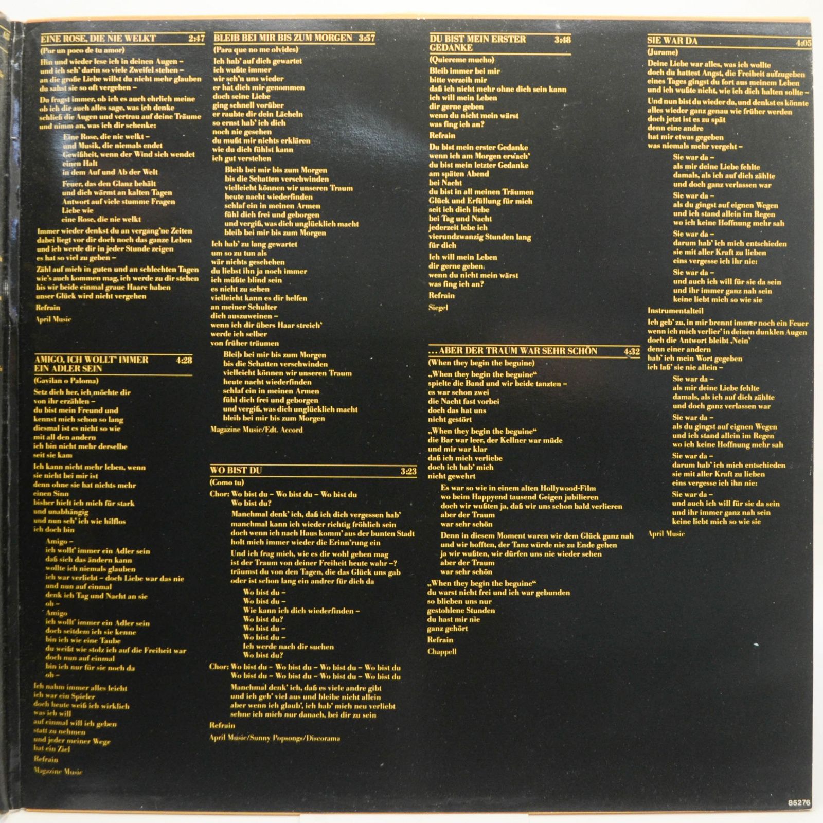 Julio Iglesias — Zärtlichkeiten, 1981