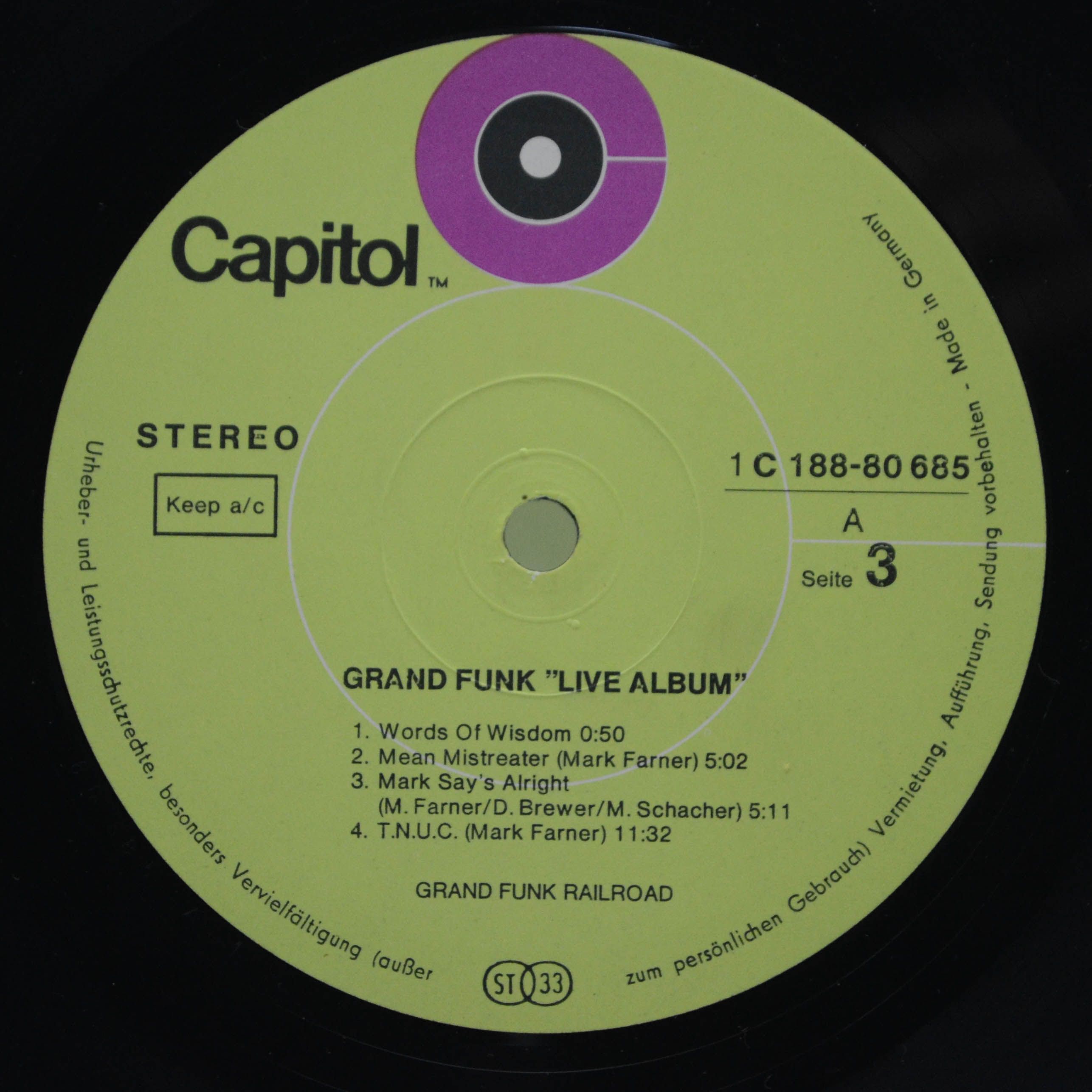 Виниловая пластинка Grand Funk — Live Album (2LP), 1970