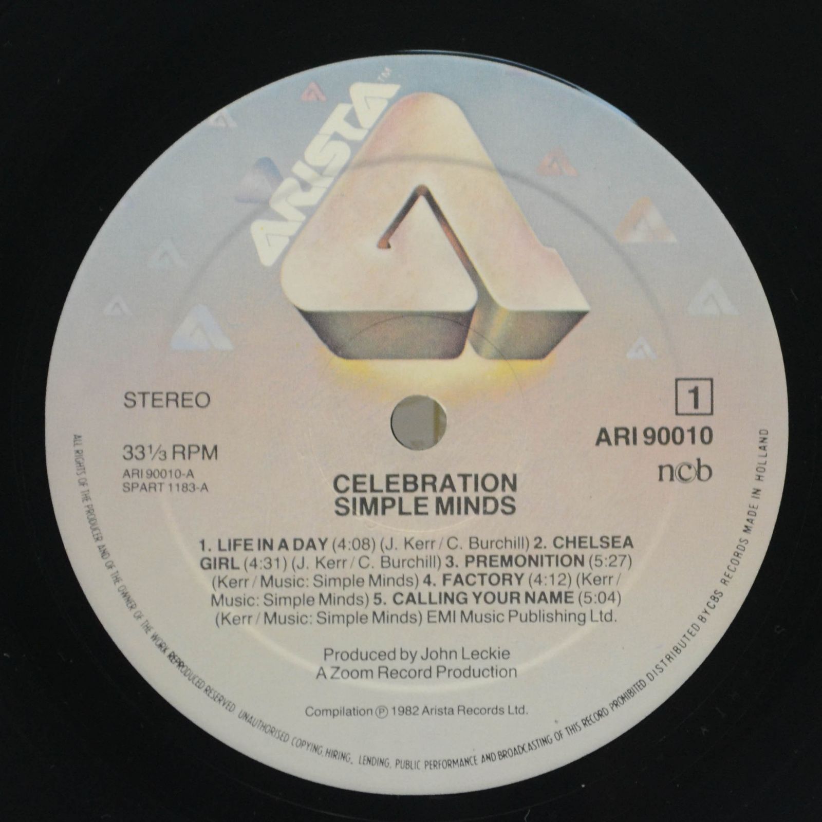 Виниловая пластинка Simple Minds — Celebration, 1982