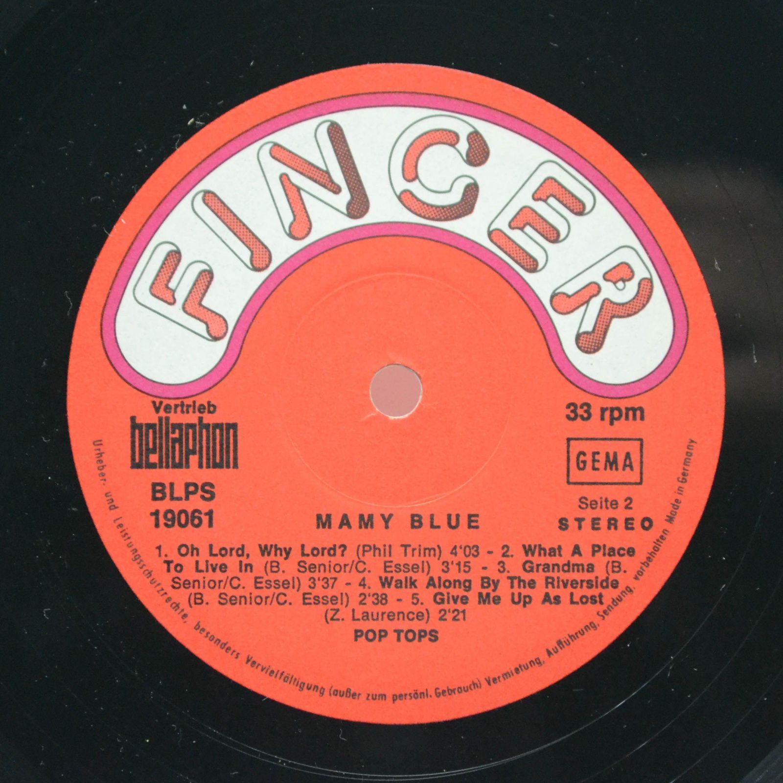 Виниловая пластинка Pop Tops — Mamy Blue, 1971