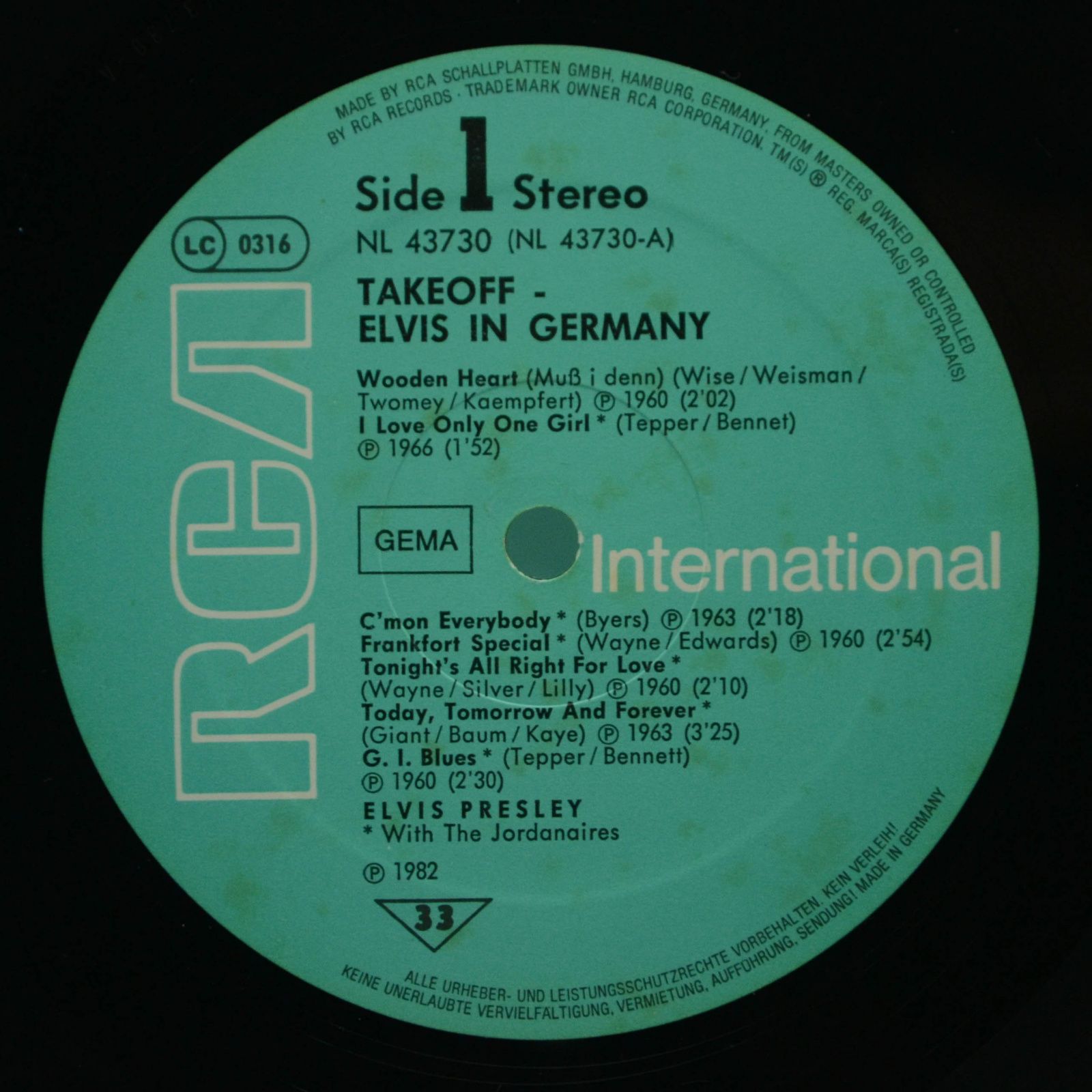 Elvis Presley — Elvis In Germany, 1982