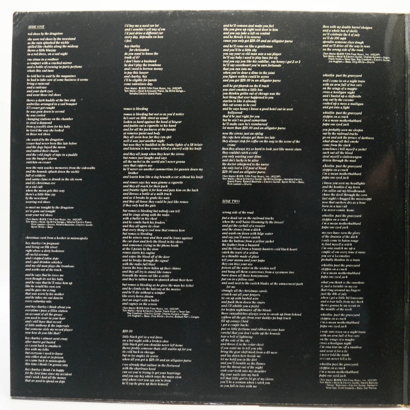 Tom Waits — Blue Valentine, 1978